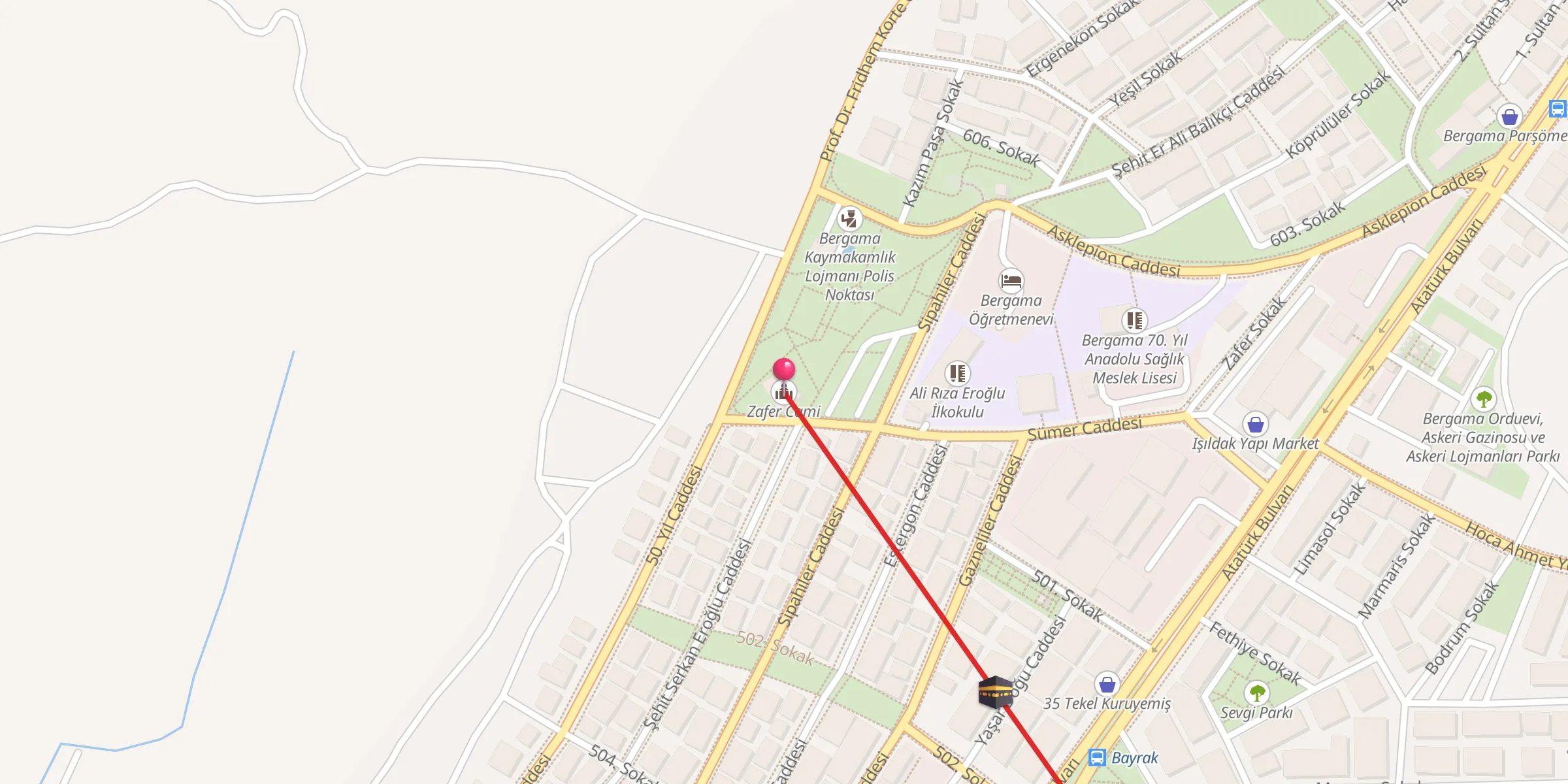Carte de localisation : Zafer Cami