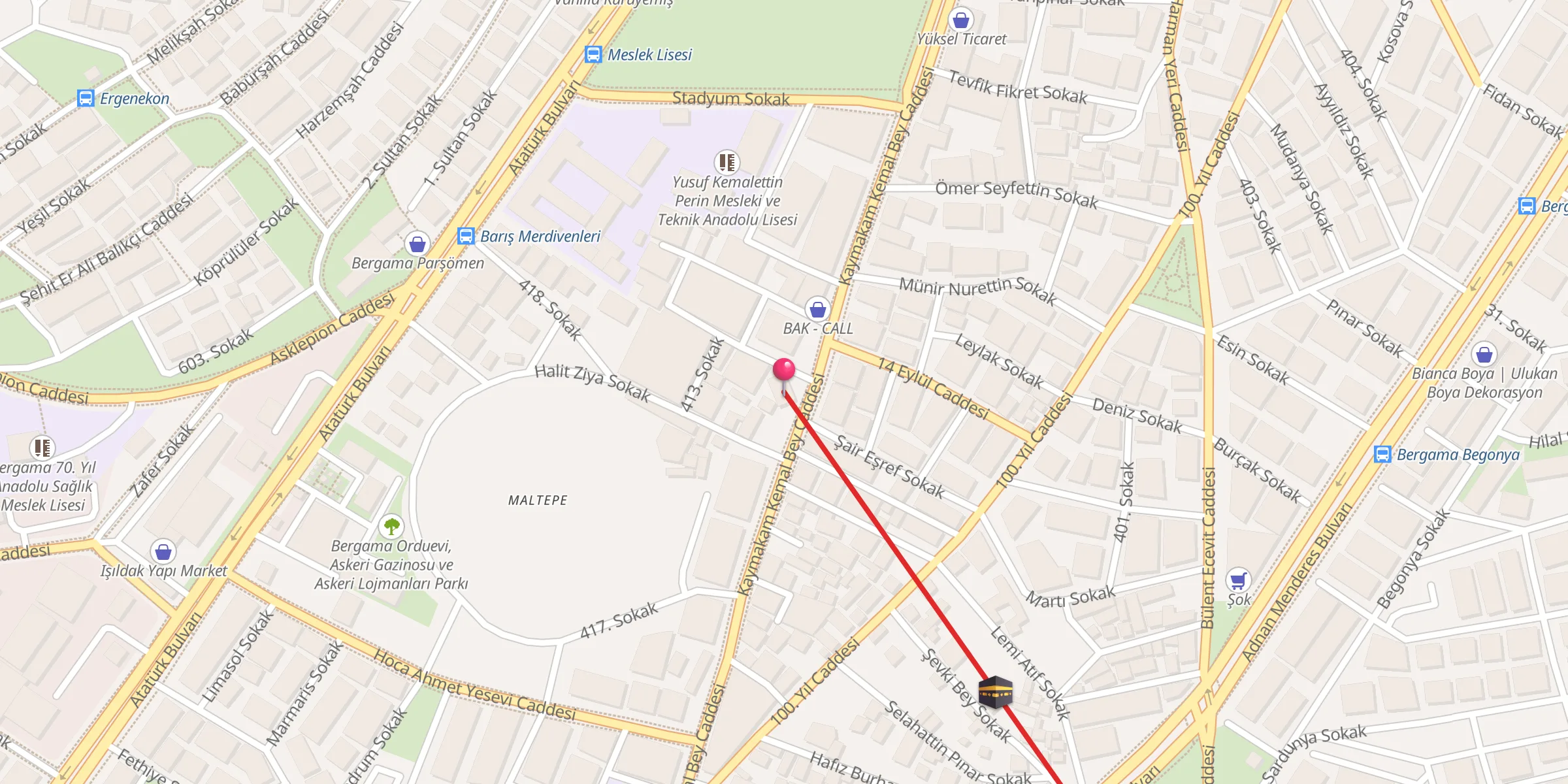 Carte de localisation : Maltepe Cami