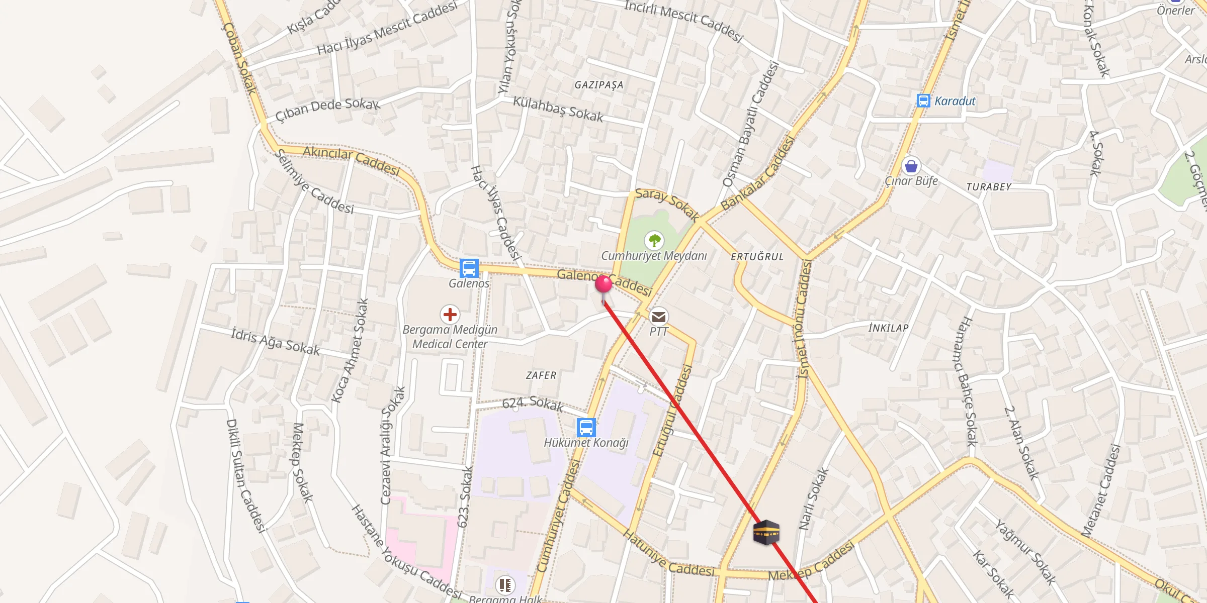 Carte de localisation : Kurşunlu Cami