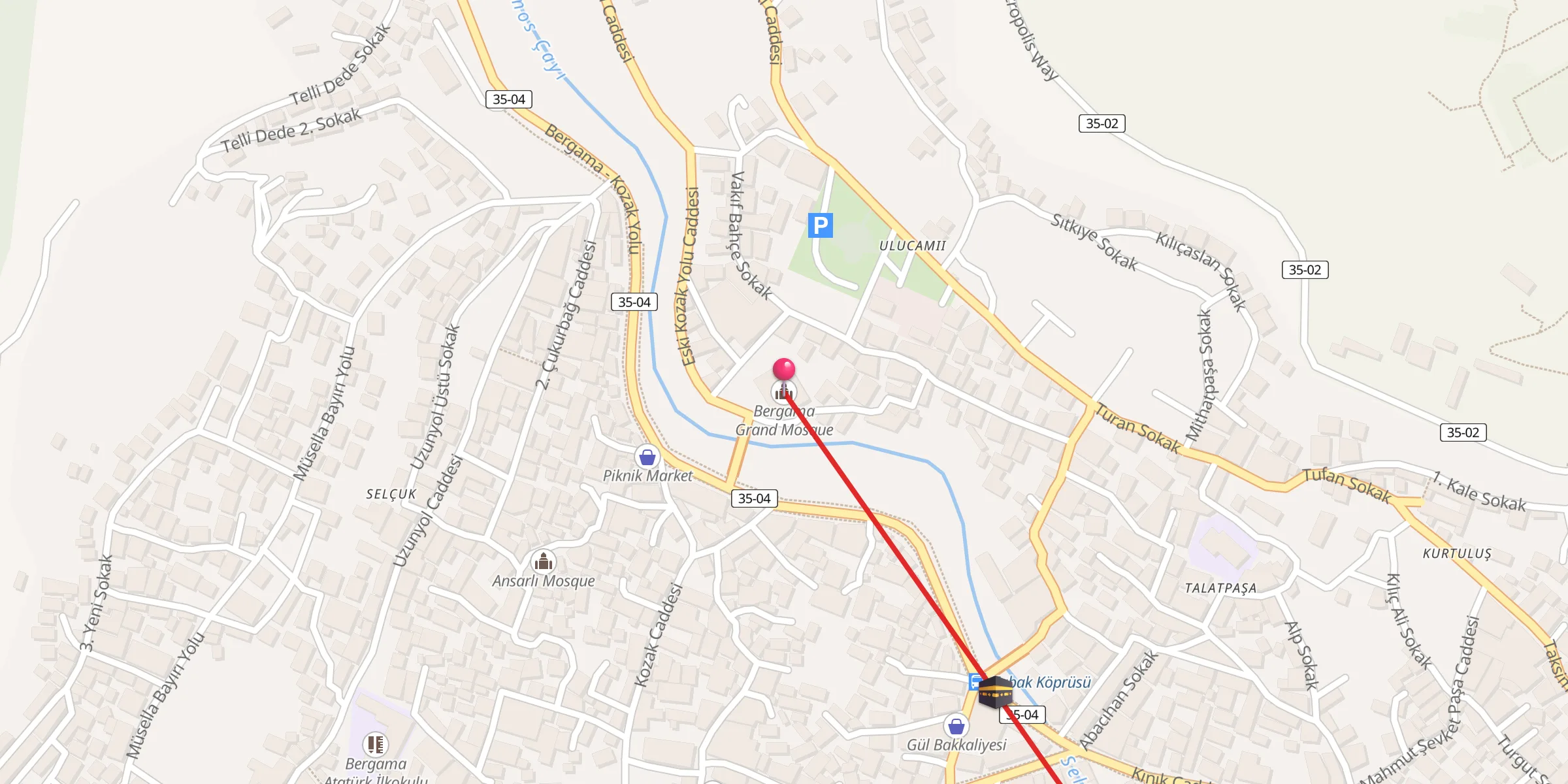 Carte de localisation : Bergama Ulu Cami