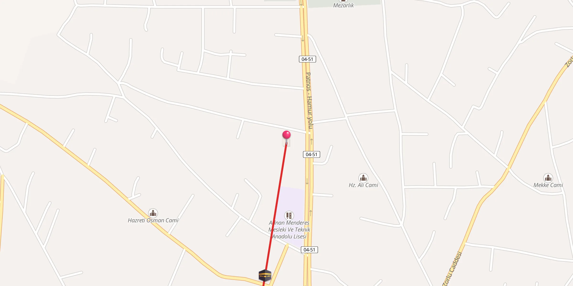 Carte de localisation : Hz. Ebubekir Cami