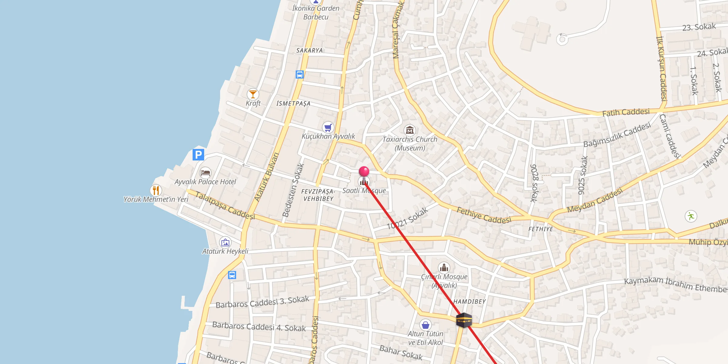 Carte de localisation : Saatli Cami