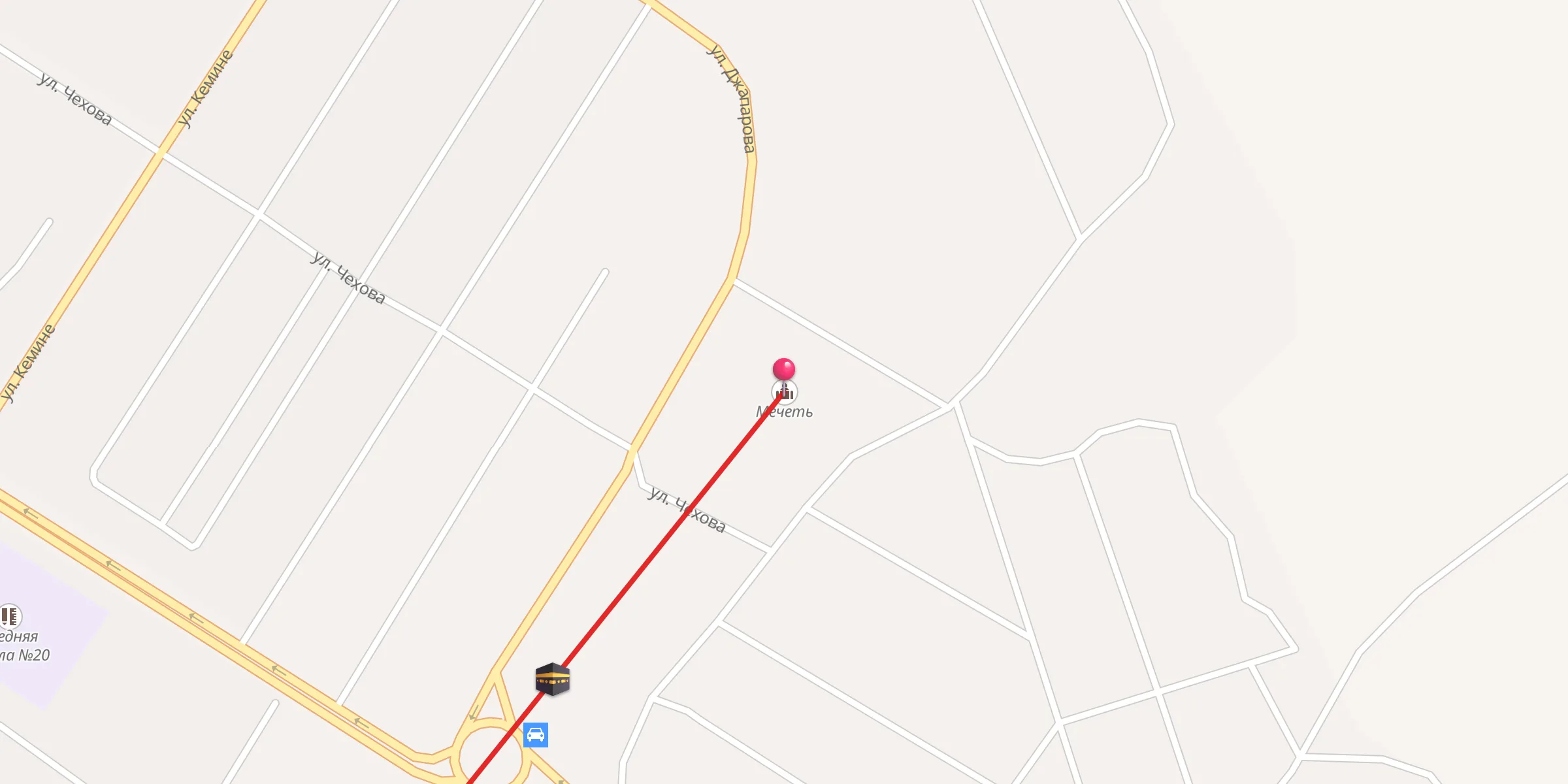 Carte de localisation : Мечеть