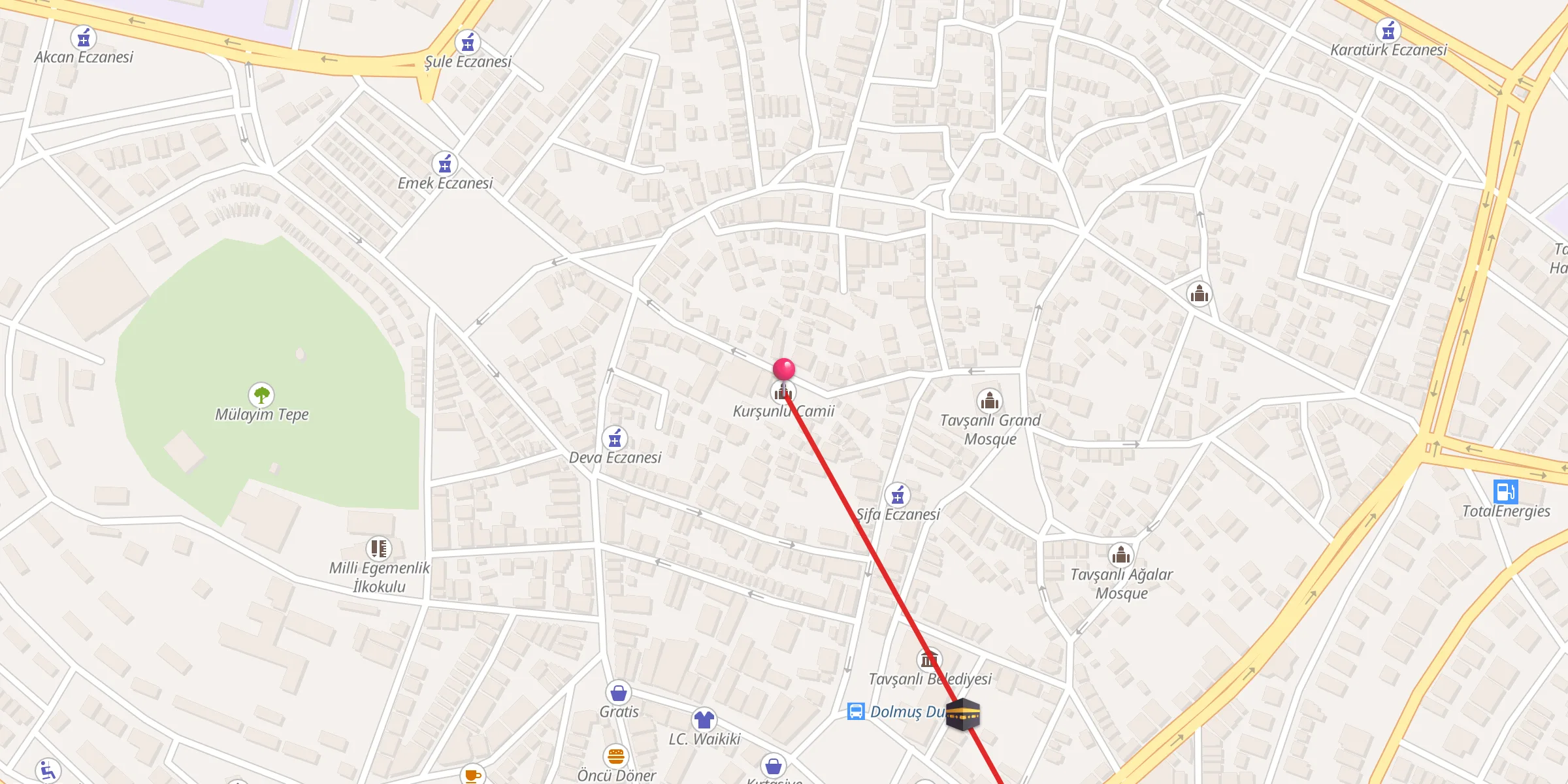 Carte de localisation : Kurşunlu Camii