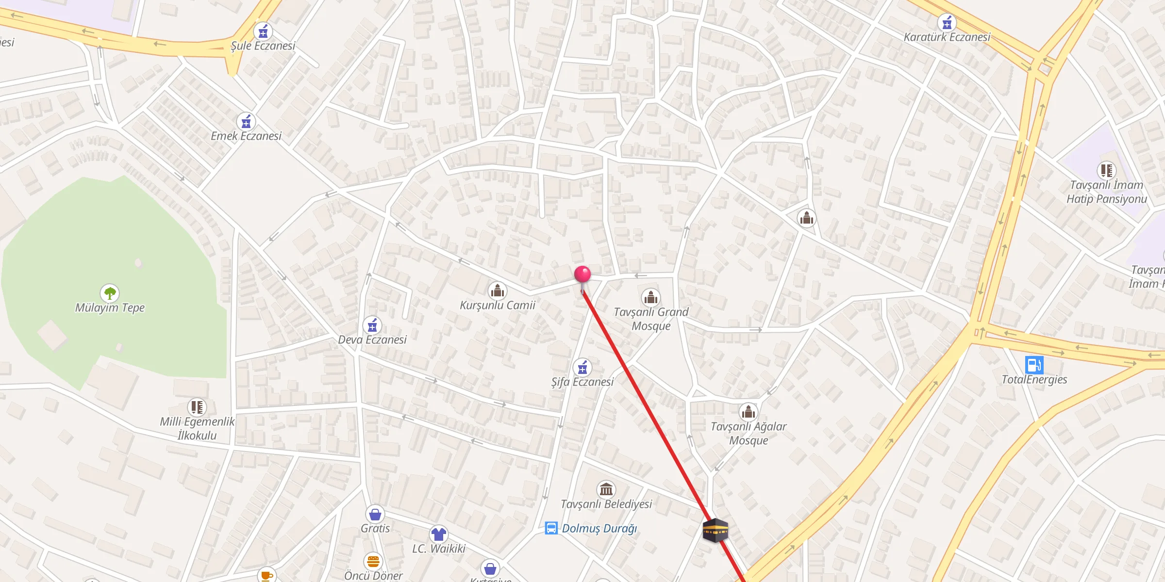 Carte de localisation : Arapzade Camii
