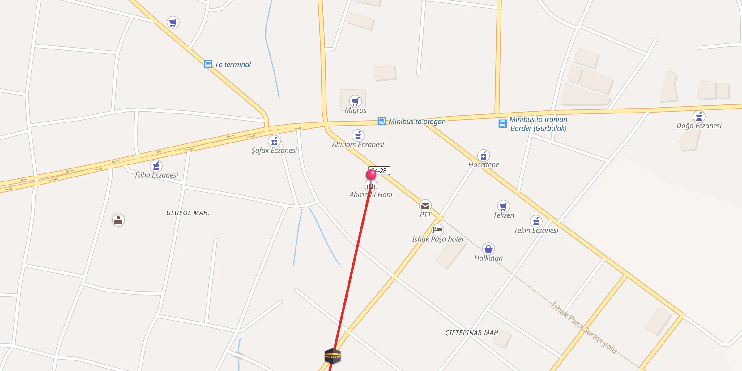 Carte de localisation : Ahmed-i Hani