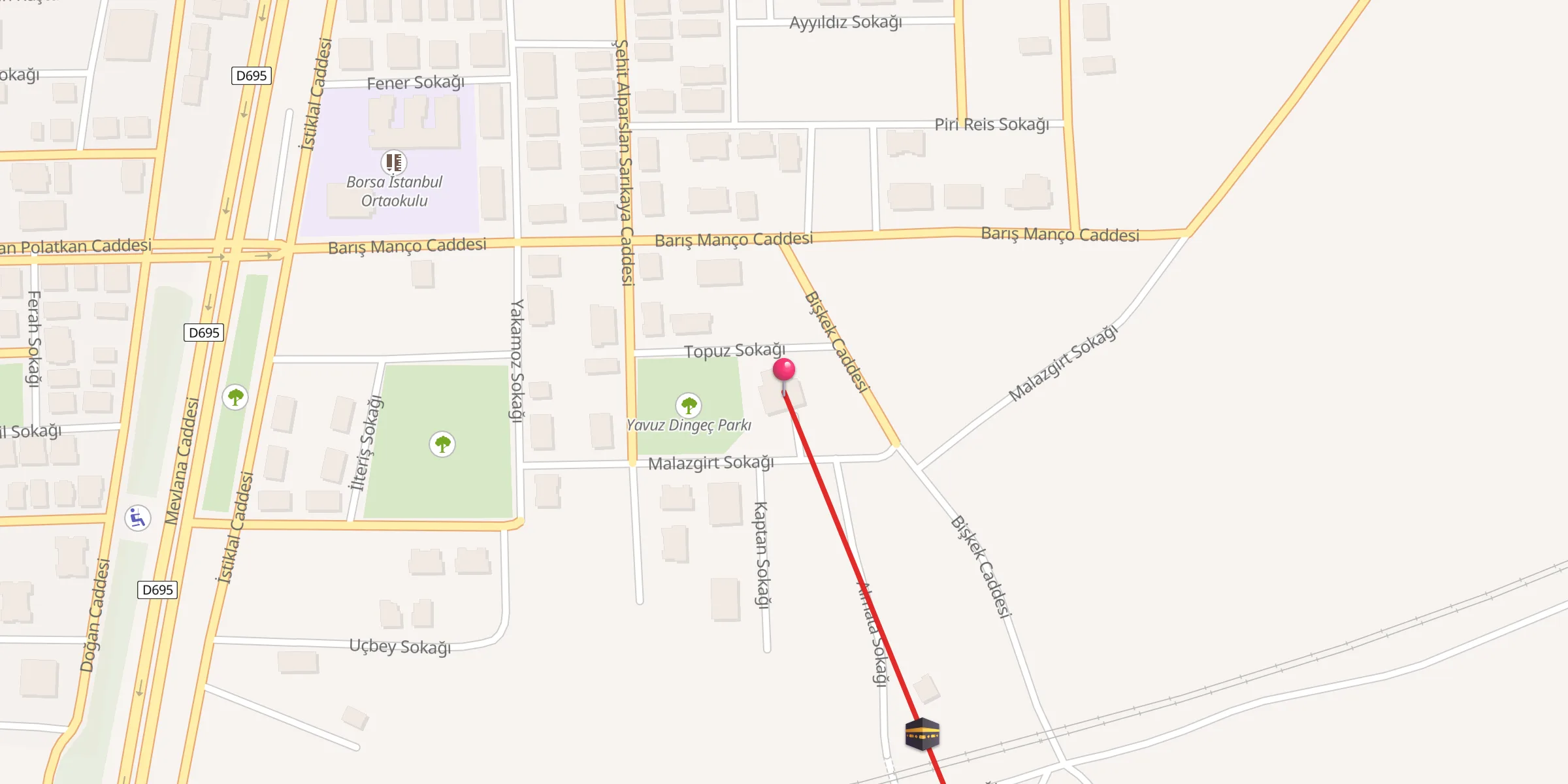 Carte de localisation : Duatepe Şehitler Camii