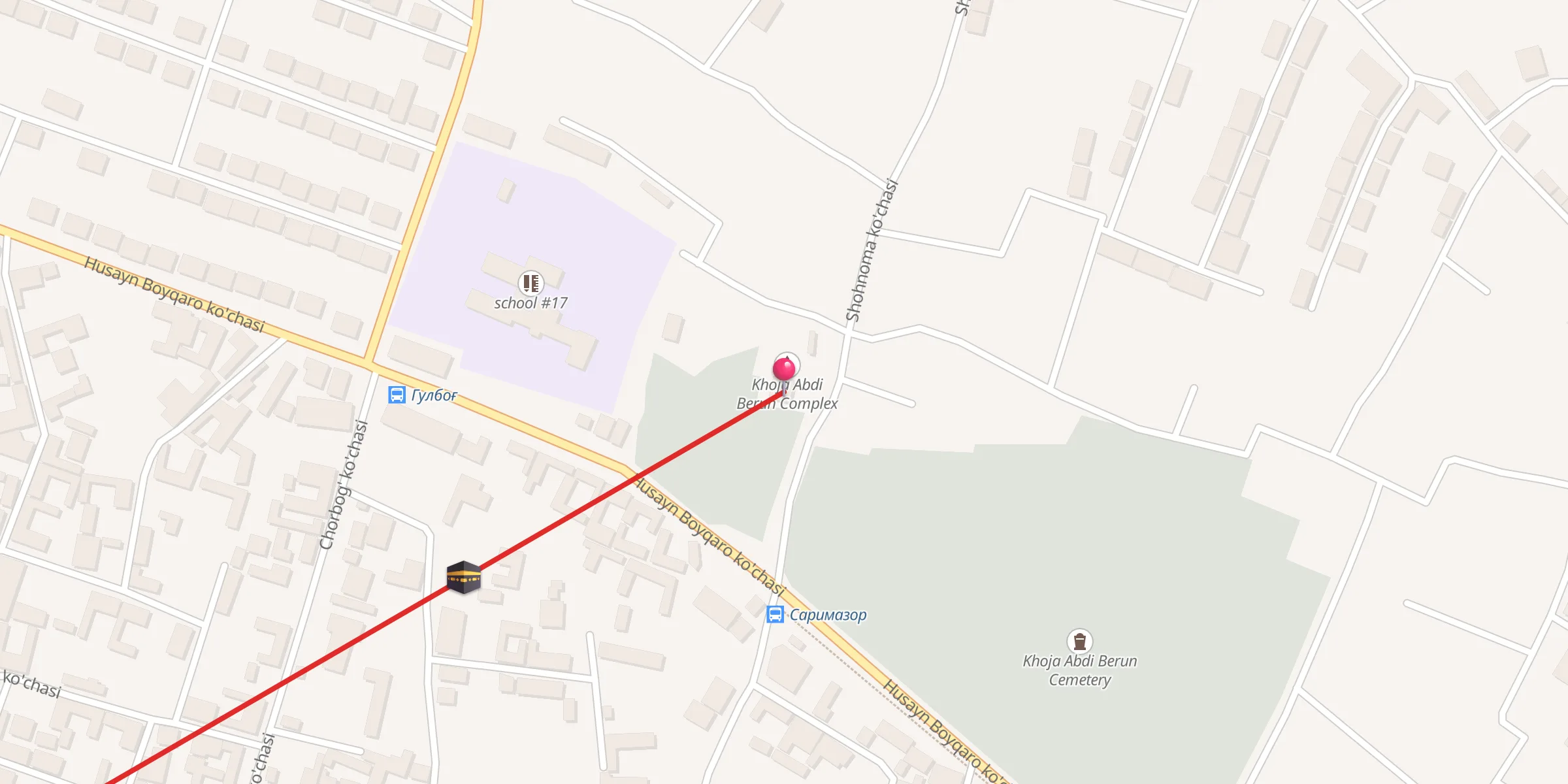 Carte de localisation : Abdiberun masjidi