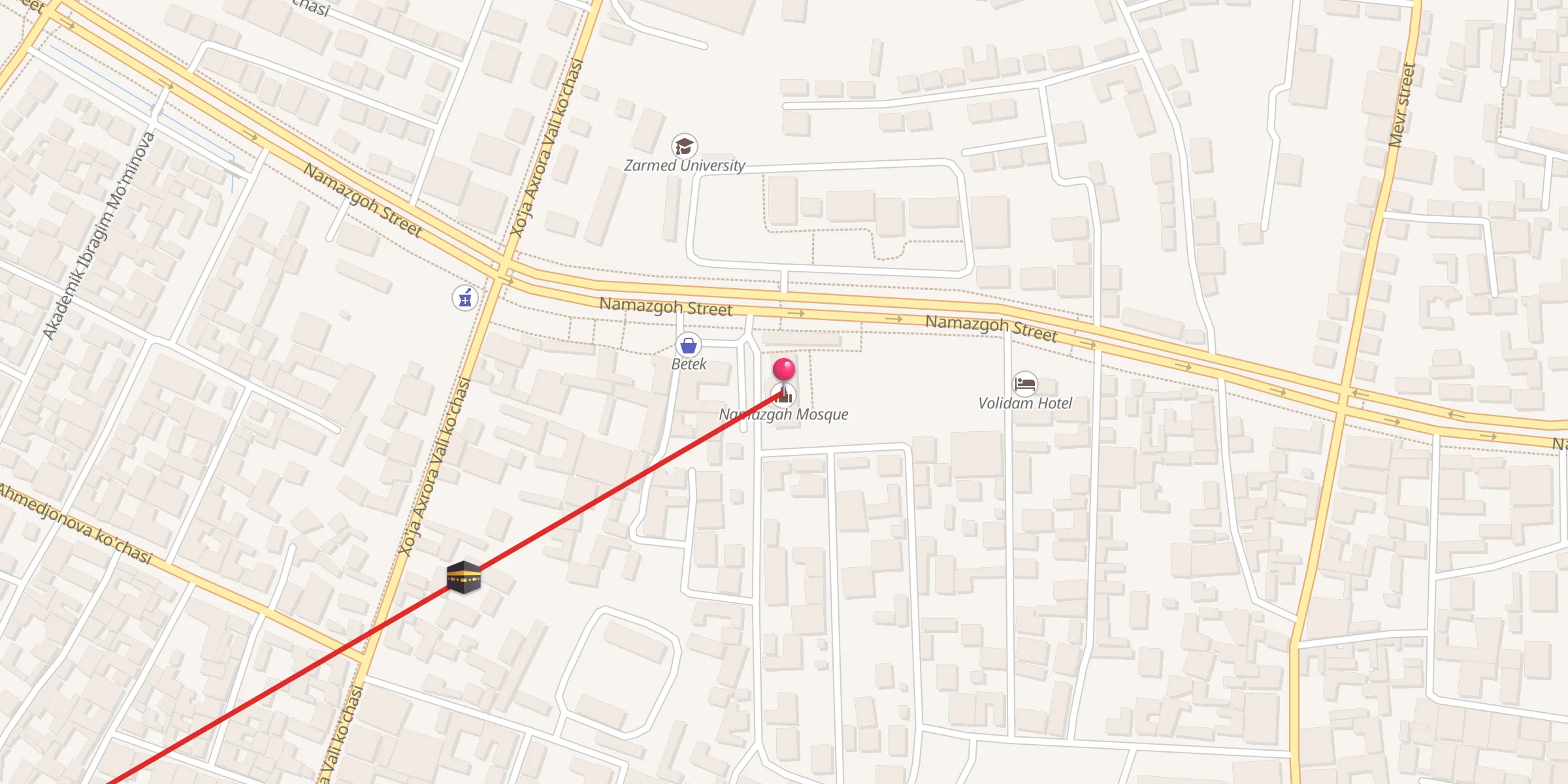Carte de localisation : Namozgoh jom`e masjidi