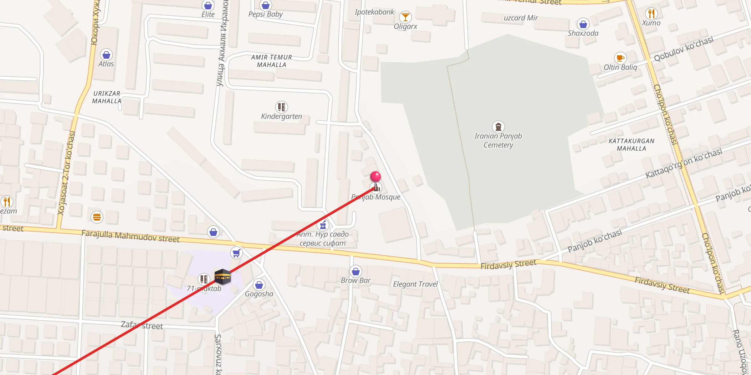 Carte de localisation : Panjob masjidi
