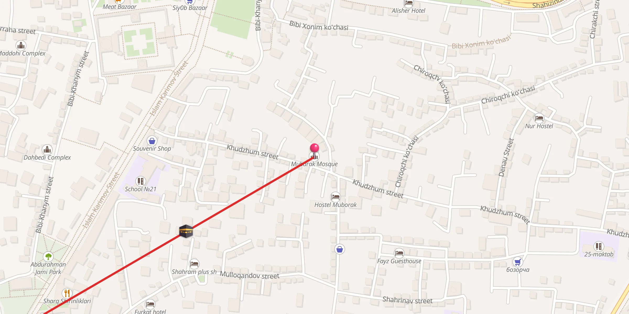 Carte de localisation : Mubarak Mosque