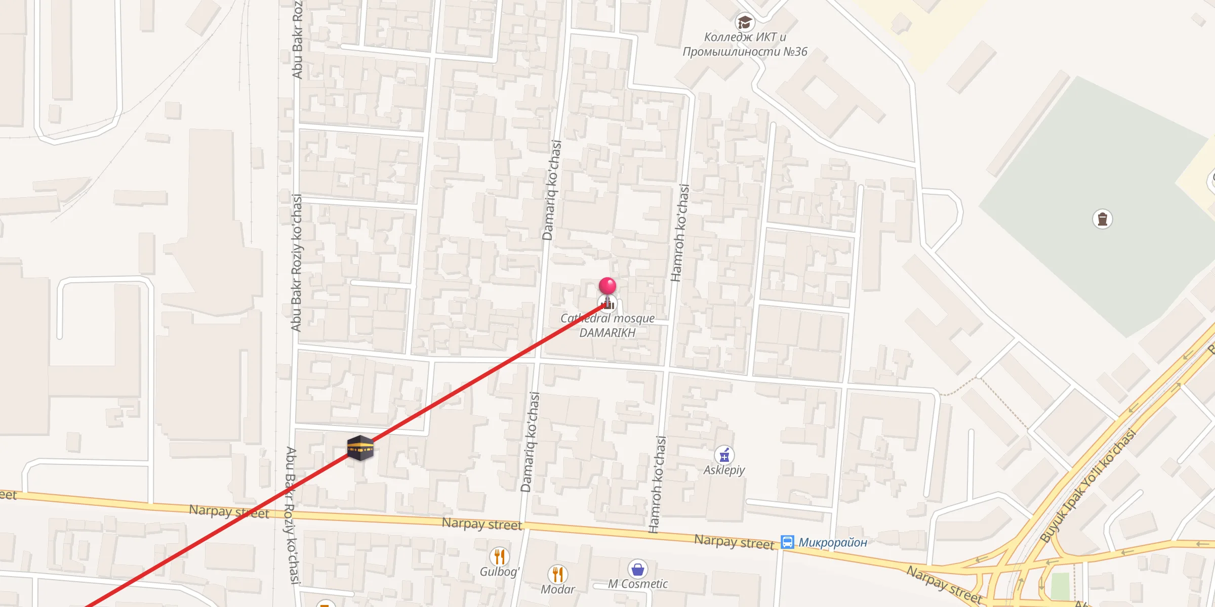 Carte de localisation : DAMARIQ jom`e masjidi