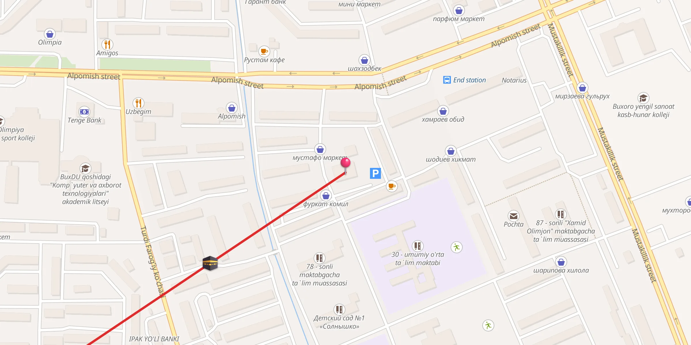 Carte de localisation : UMAR IBN HATTOB jom`e masjidi