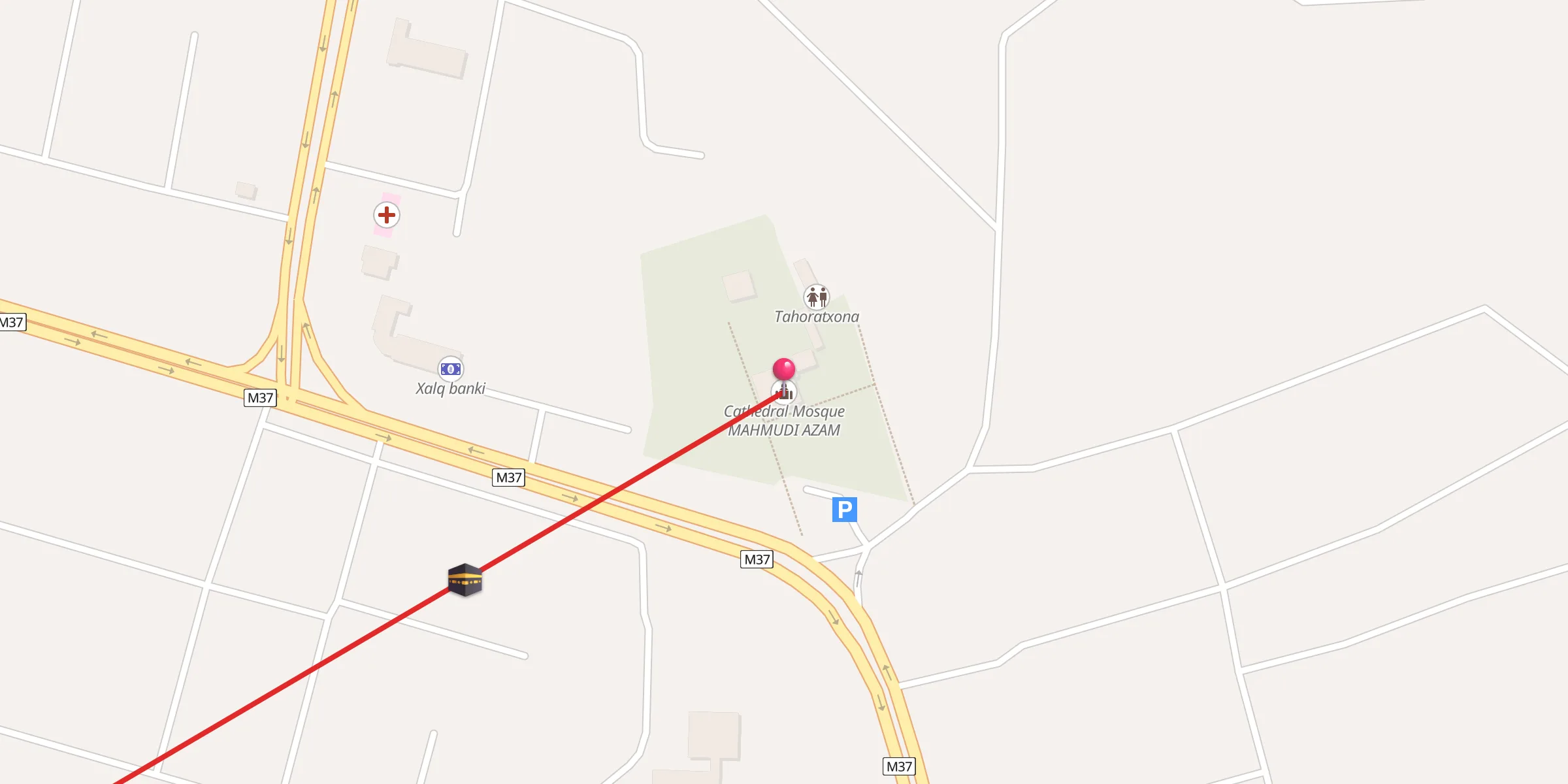 Carte de localisation : MAXMUDI A`ZAM jom`e masjidi