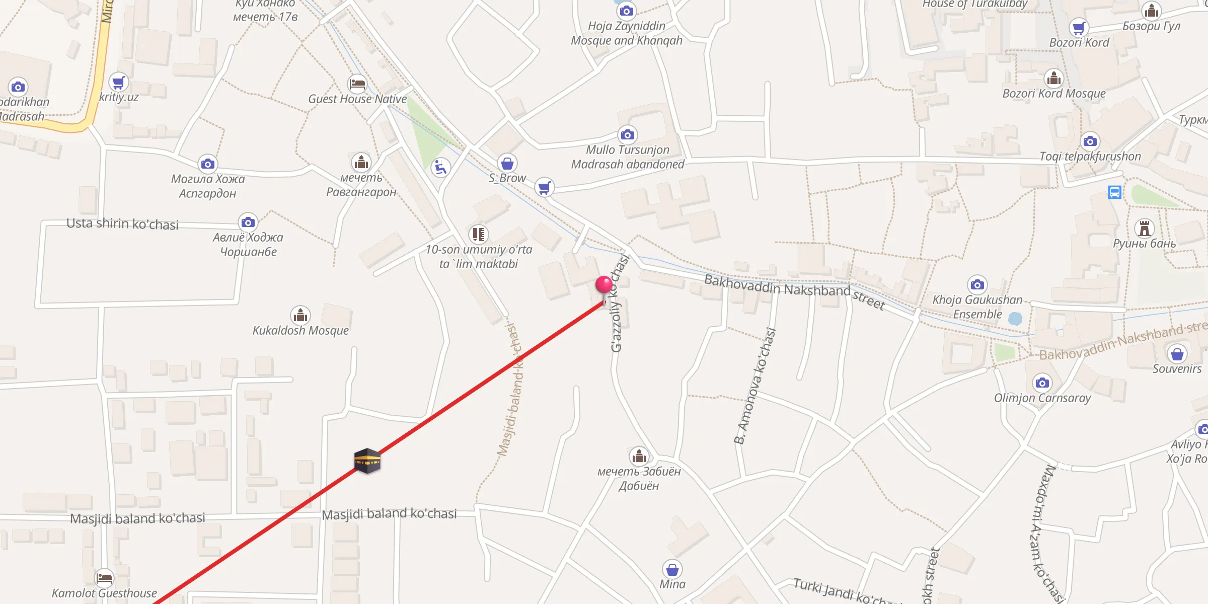 Carte de localisation : Imom G'azzoliy jom`e masjidi