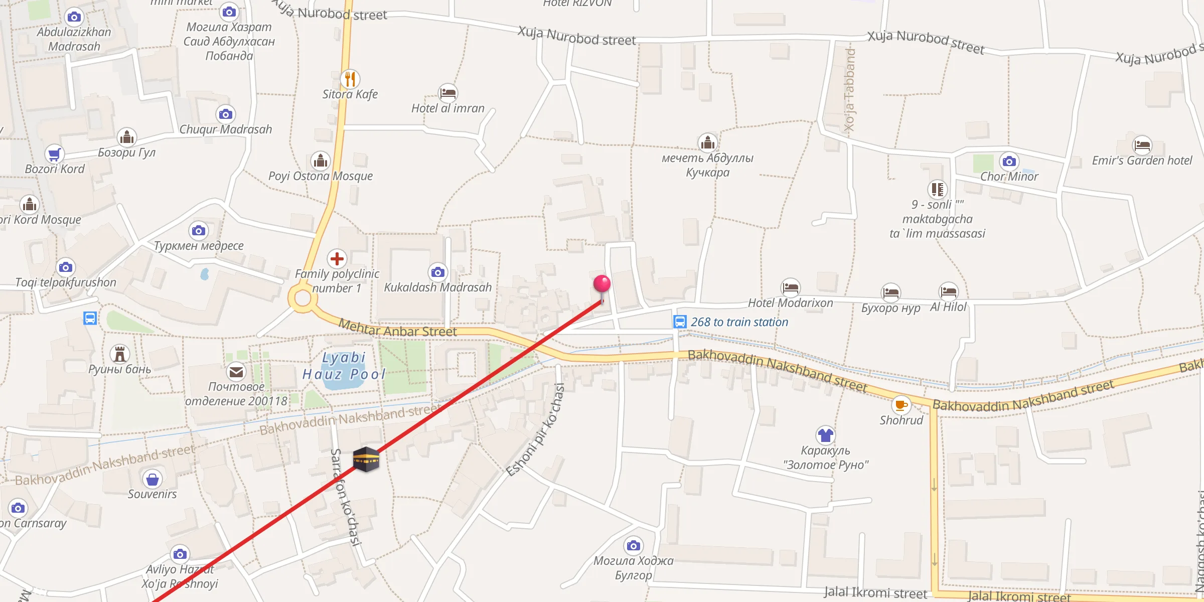 Carte de localisation : Oybinok jom`e masjidi