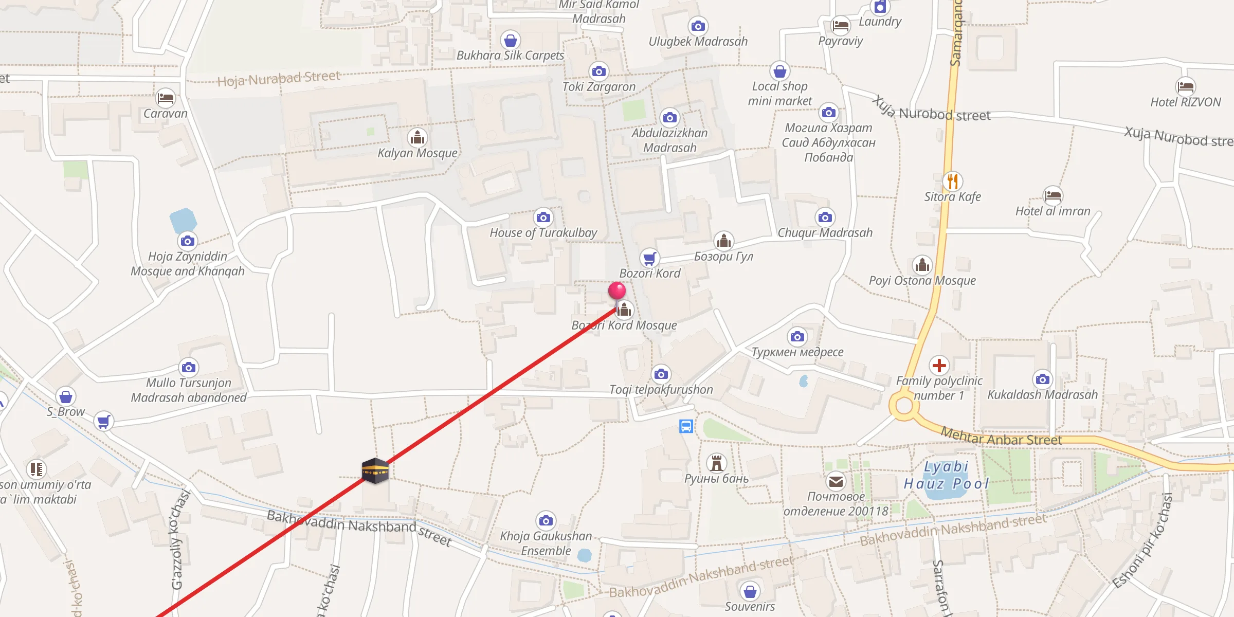 Carte de localisation : Bozori kordi masjidi