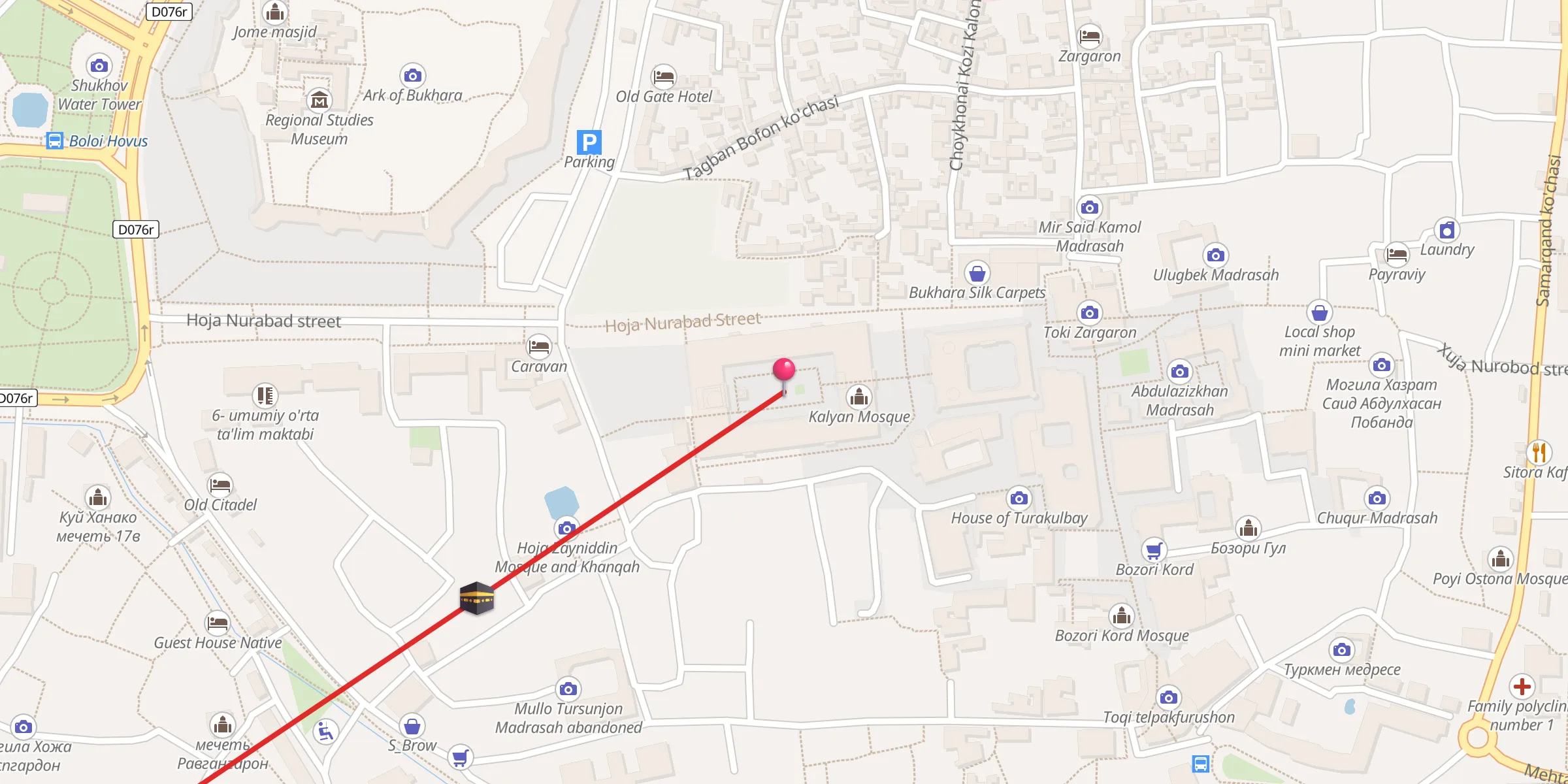 Carte de localisation : Masjidi kalon jom`e masjidi