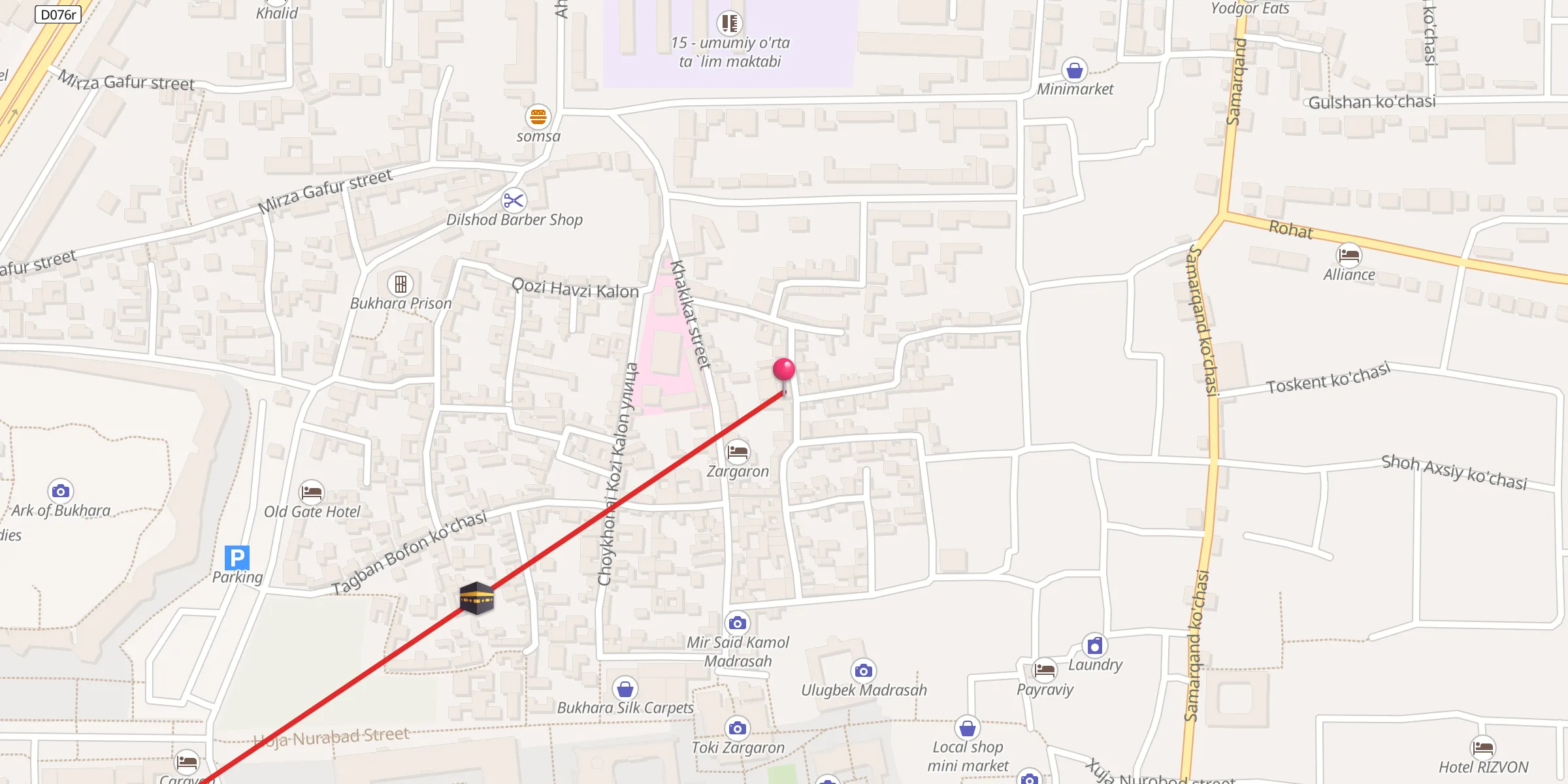 Carte de localisation : Masjidi Huja Sufiyoni Savri