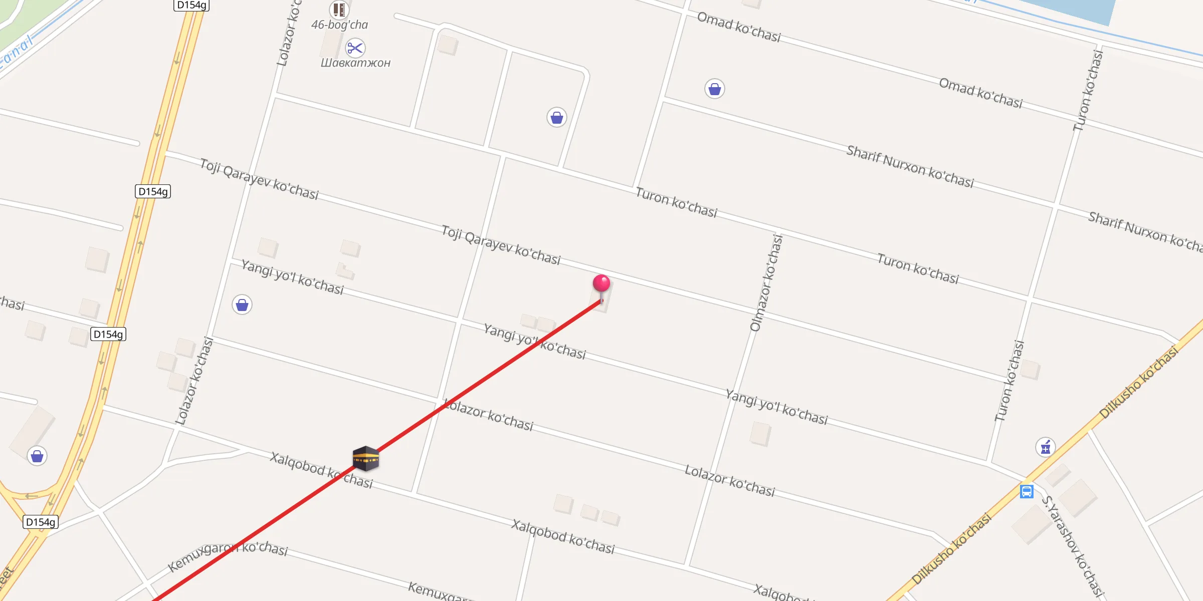 Carte de localisation : Mavlono Shamsuddin Mahbubi jom`e masjidi