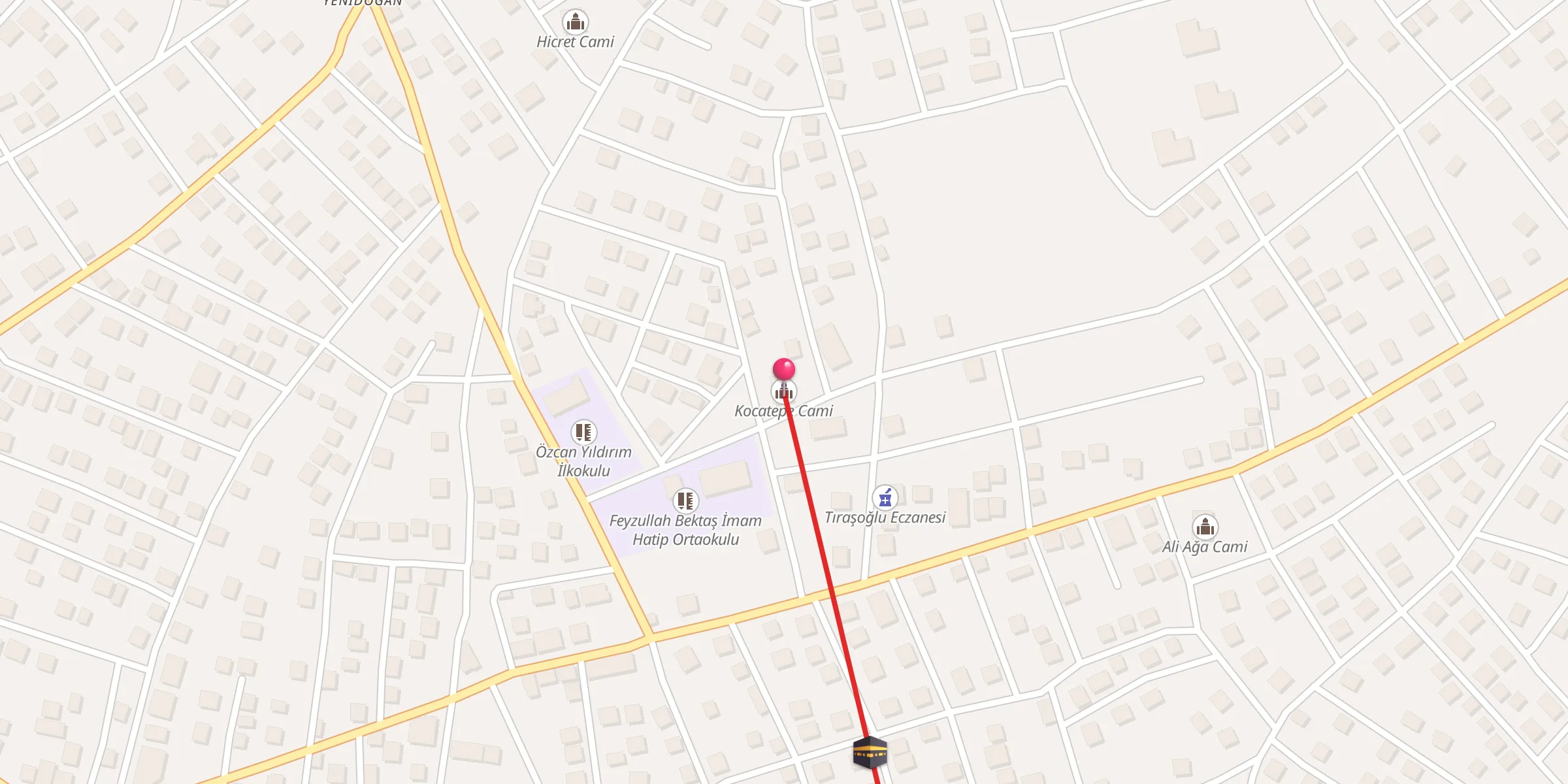 Carte de localisation : Kocatepe Cami
