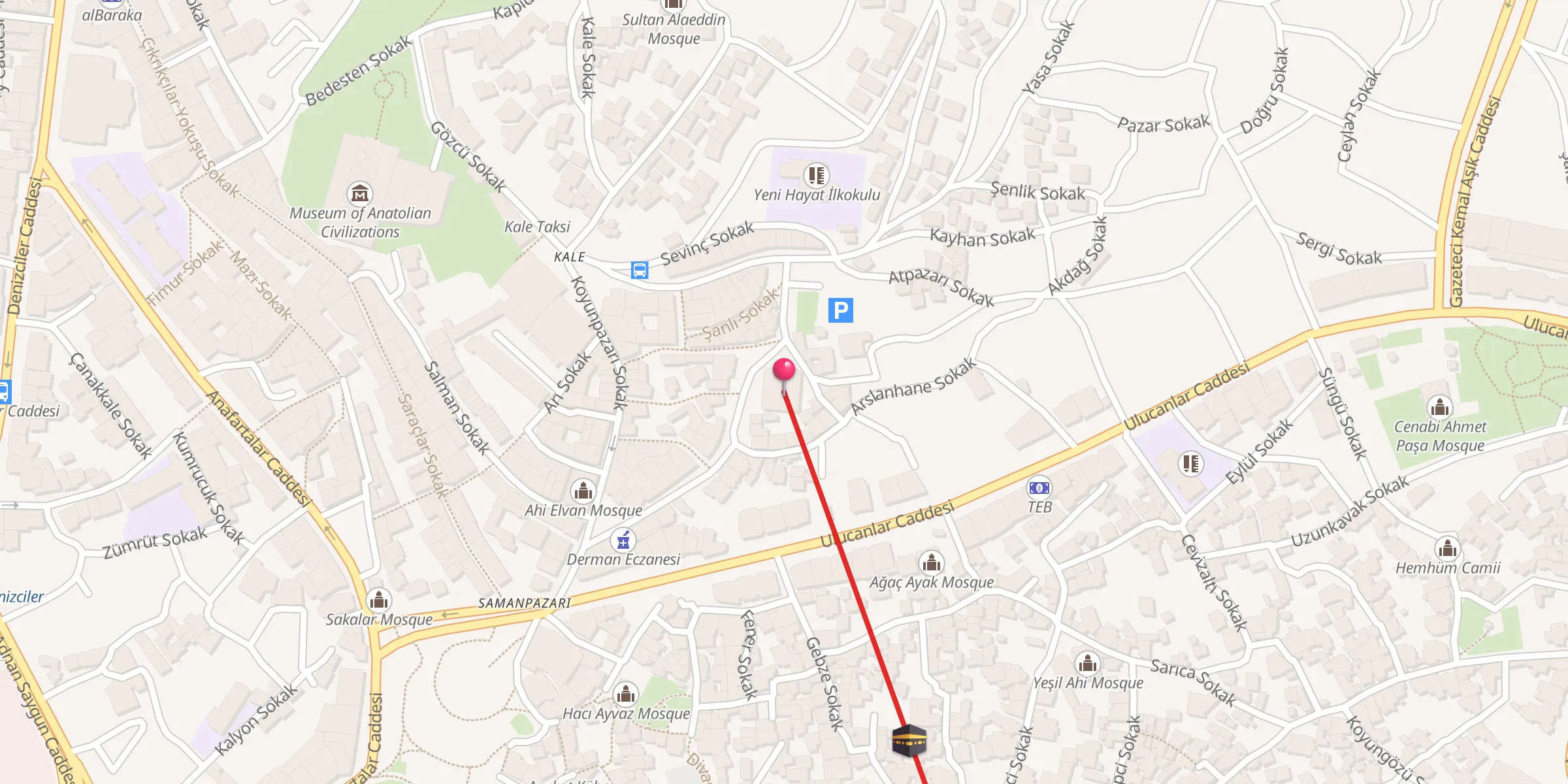Carte de localisation : Ali Şerafettin Cami
