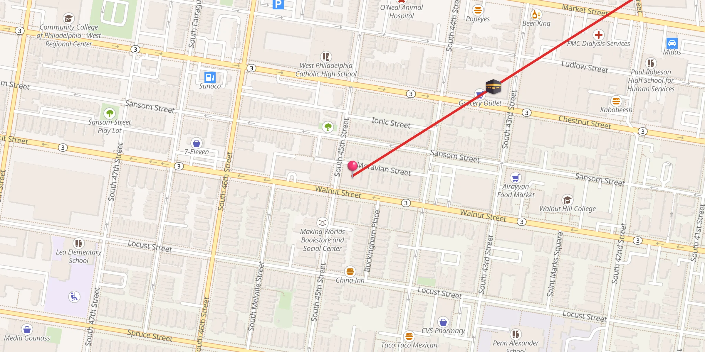 Carte de localisation : A.I.C. Islamic Center