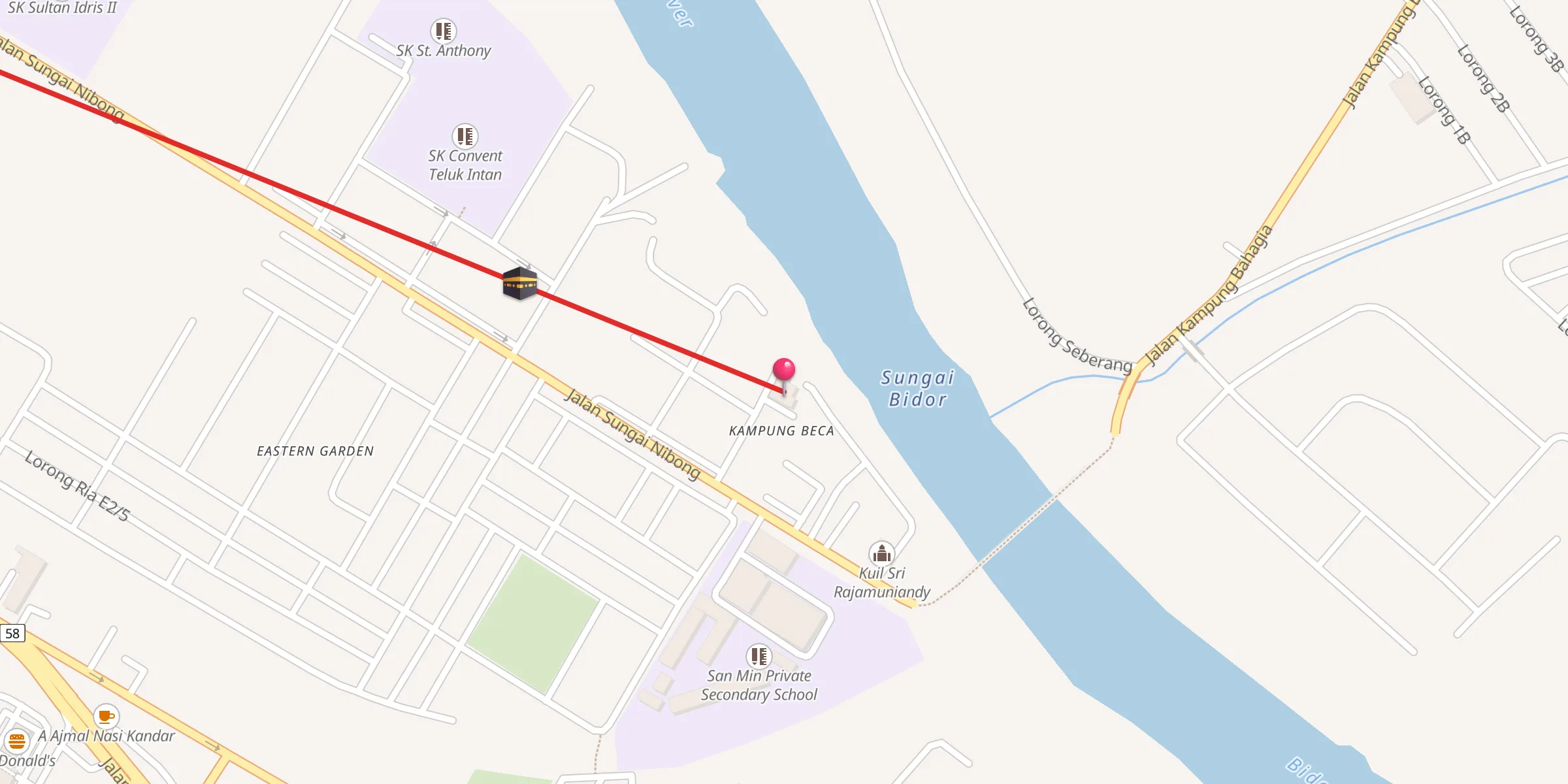 Carte de localisation : Surau Al-Khairiah