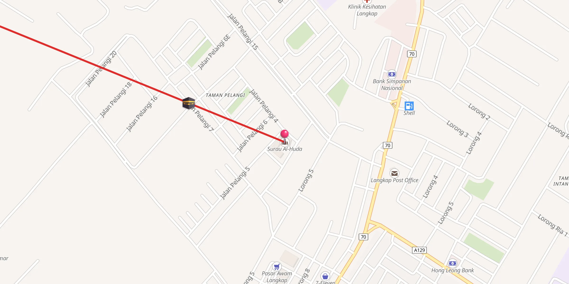 Carte de localisation : Surau Al-Huda