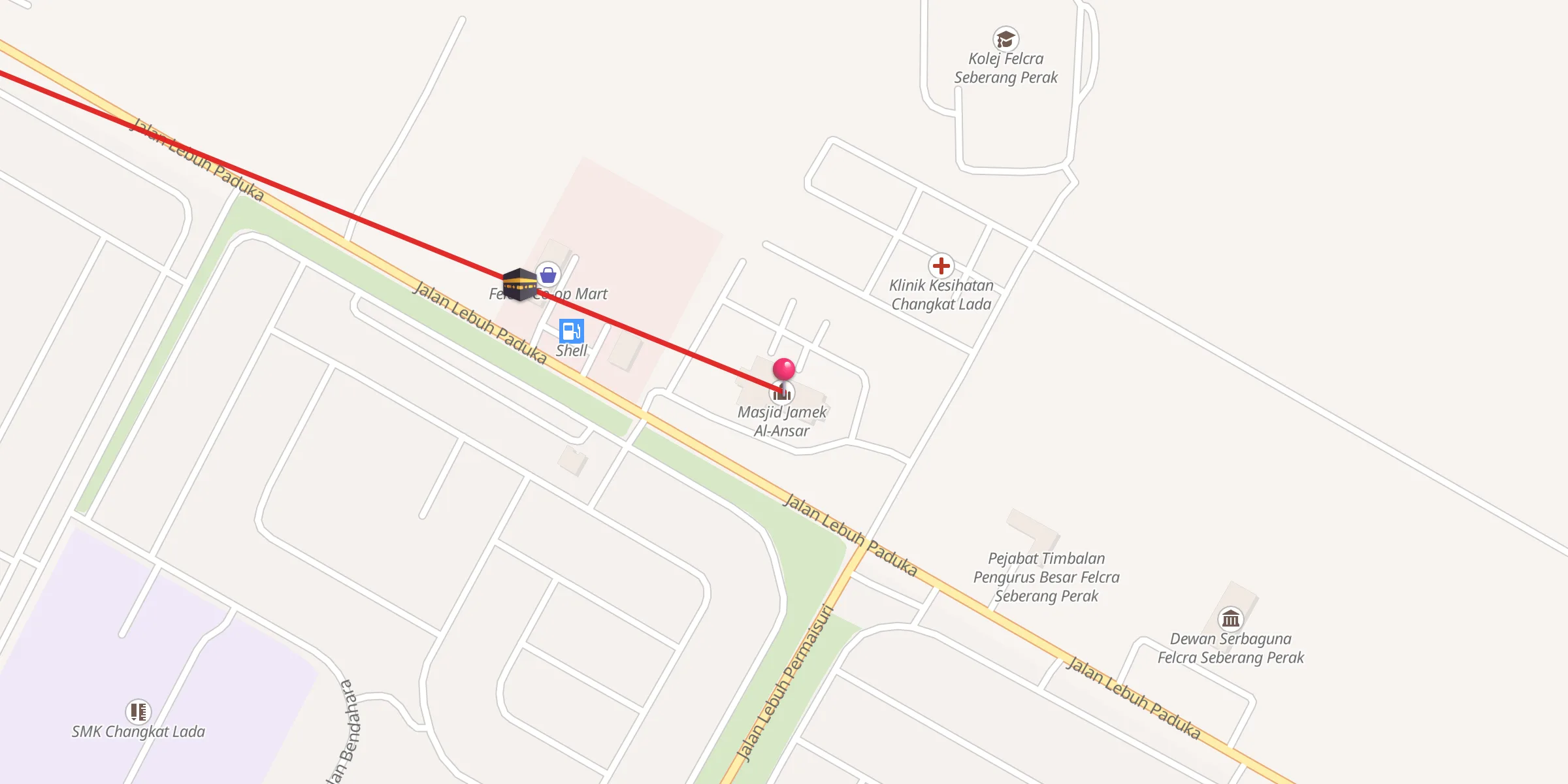 Carte de localisation : Masjid Jamek Al-Ansar