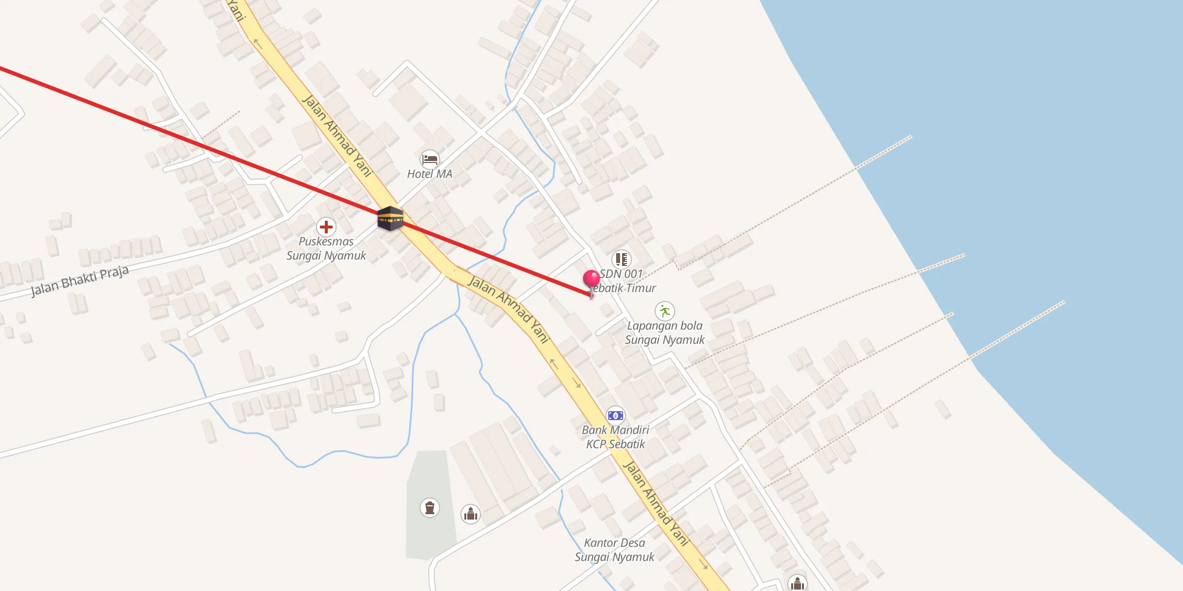 Carte de localisation : Mushola Amirul Azzam