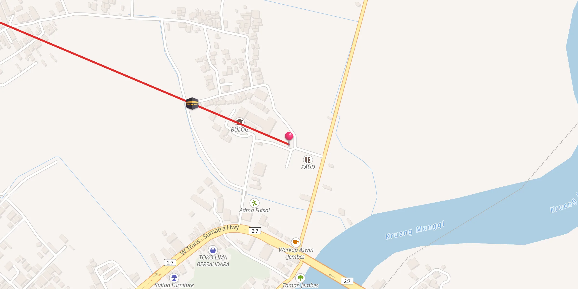 Carte de localisation : Mesjid Gp. Darat
