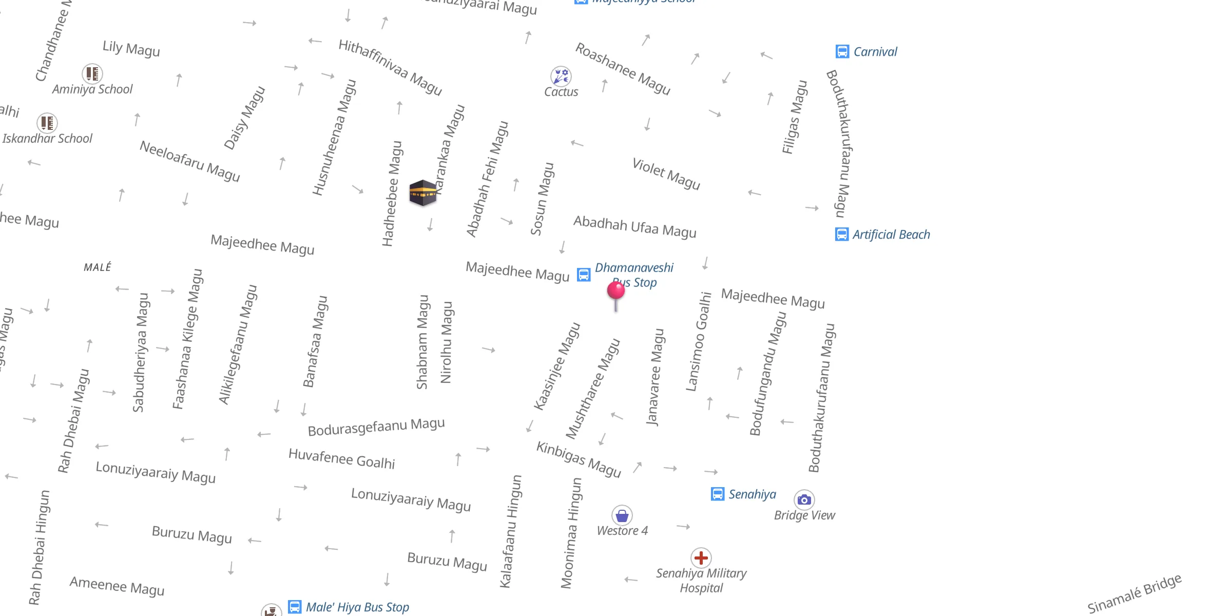 Carte de localisation : Masjid Al Afeefudhdhdeen