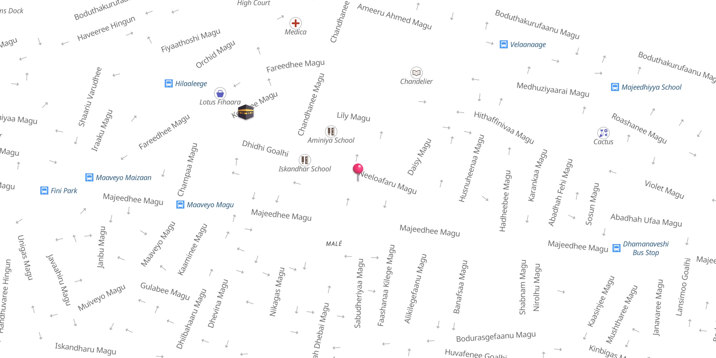 Carte de localisation : Bihuroazu Kamanaa Mosque