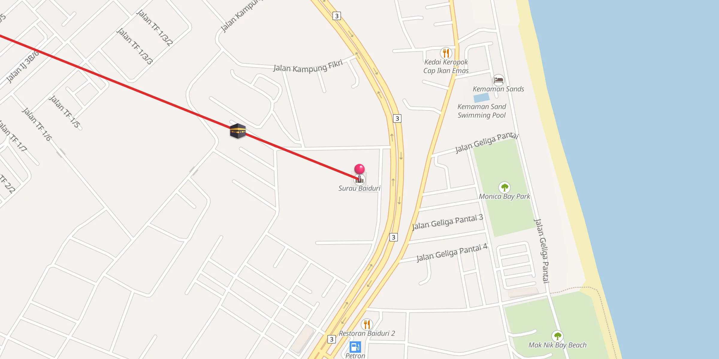 Carte de localisation : Surau Baiduri