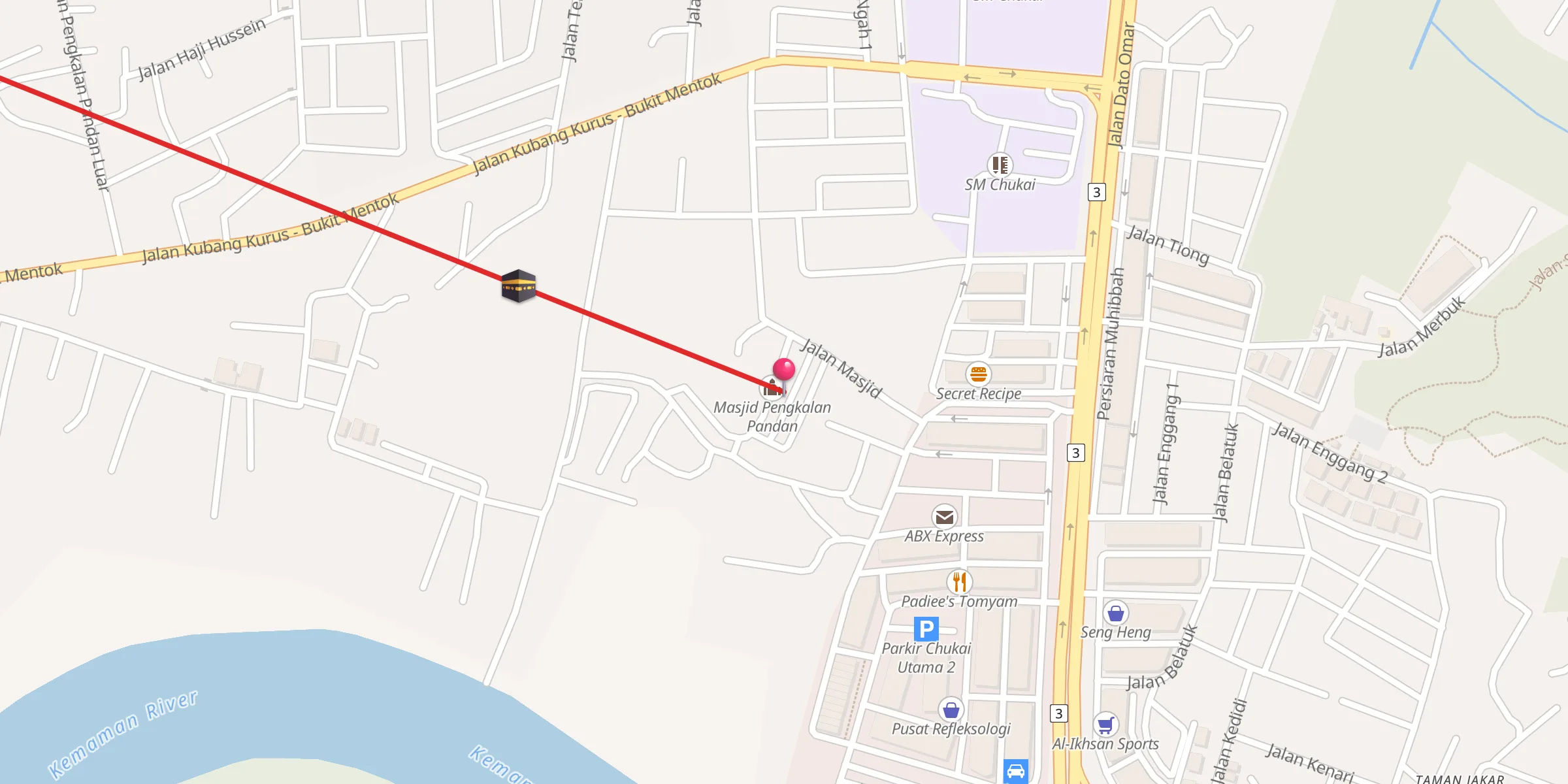 Carte de localisation : Masjid Pengkalan Pandan