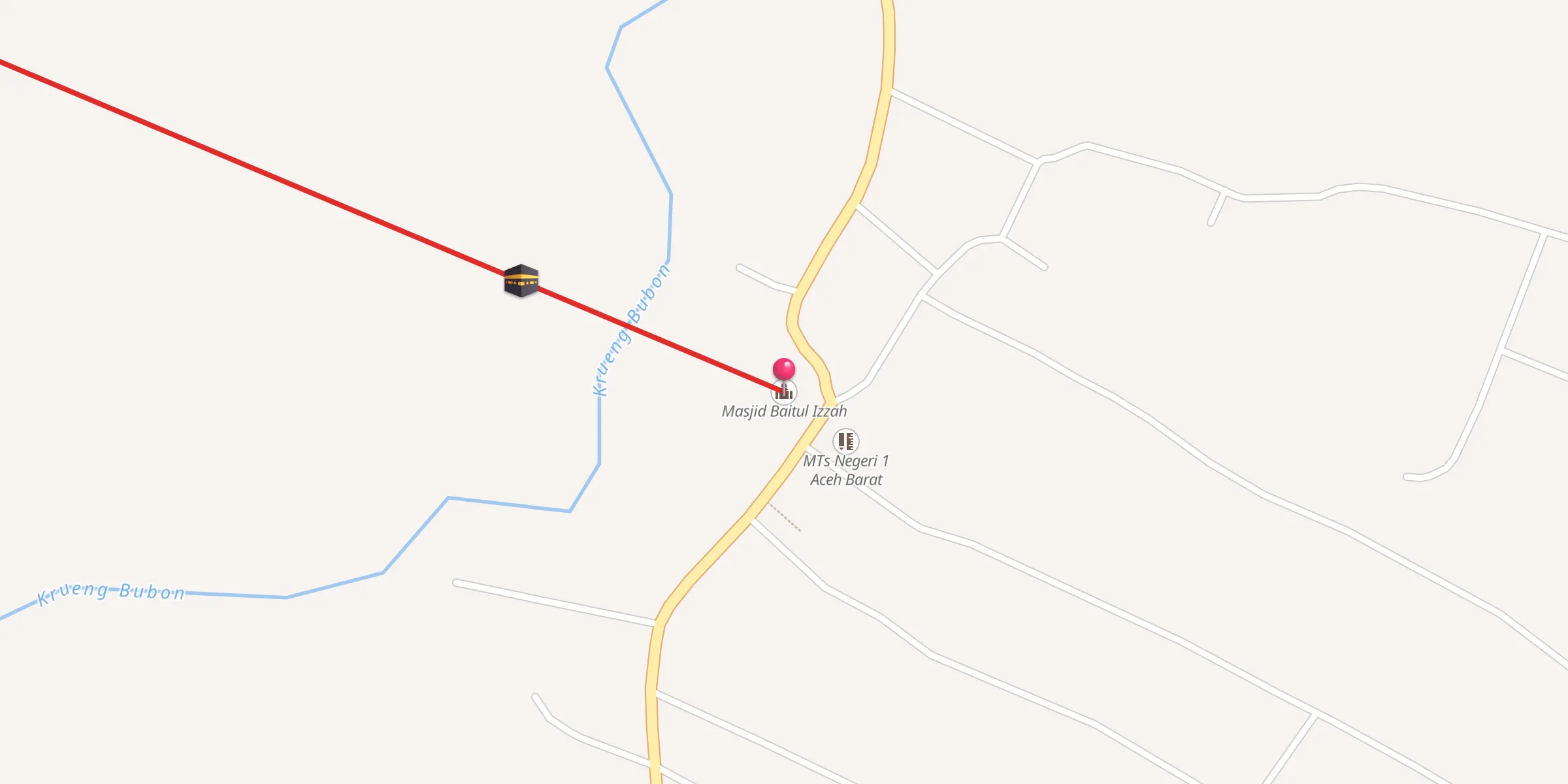 Carte de localisation : Mejid Baitul Izzah