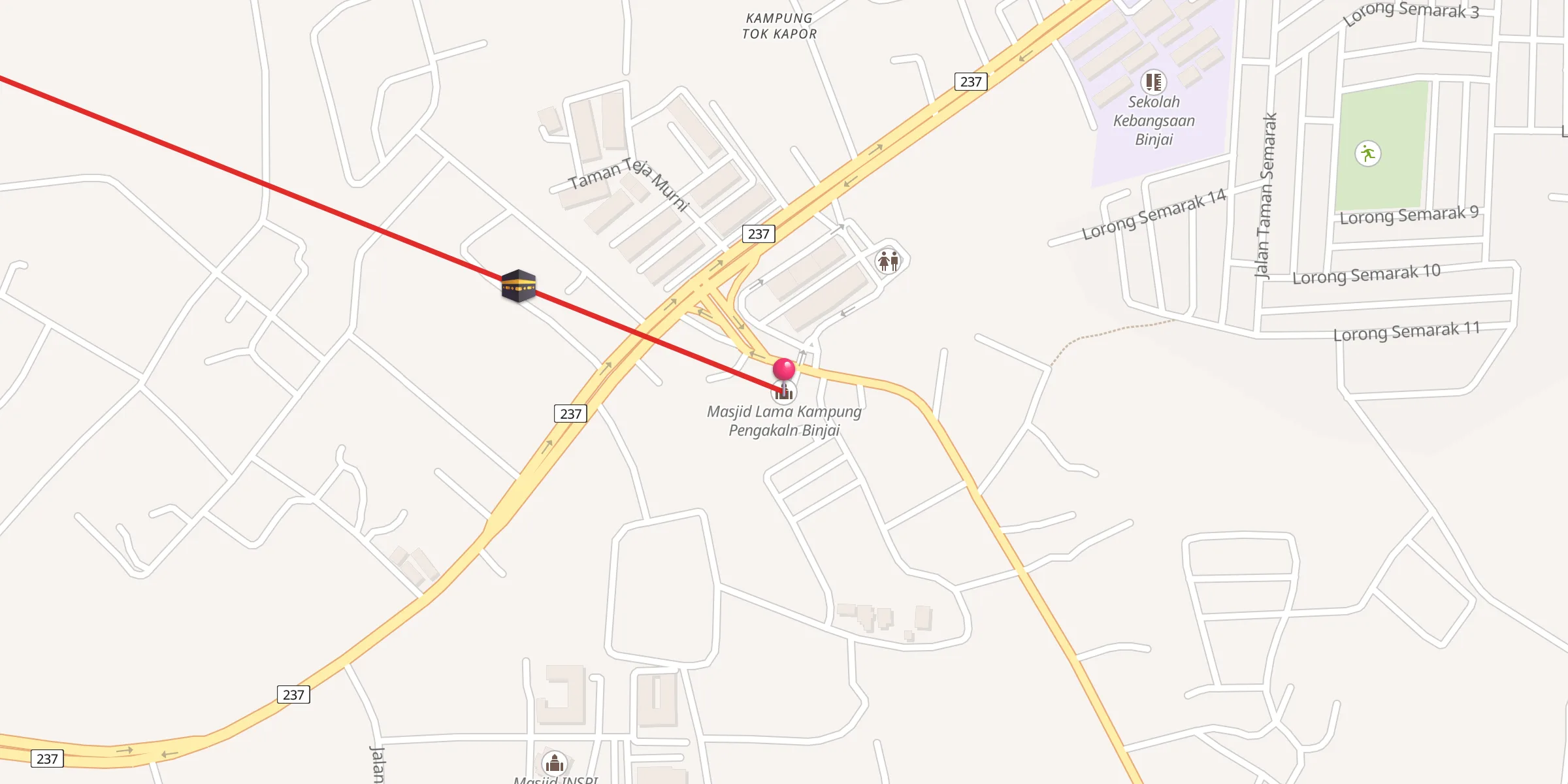 Carte de localisation : Masjid Lama Kampung Pengakaln Binjai
