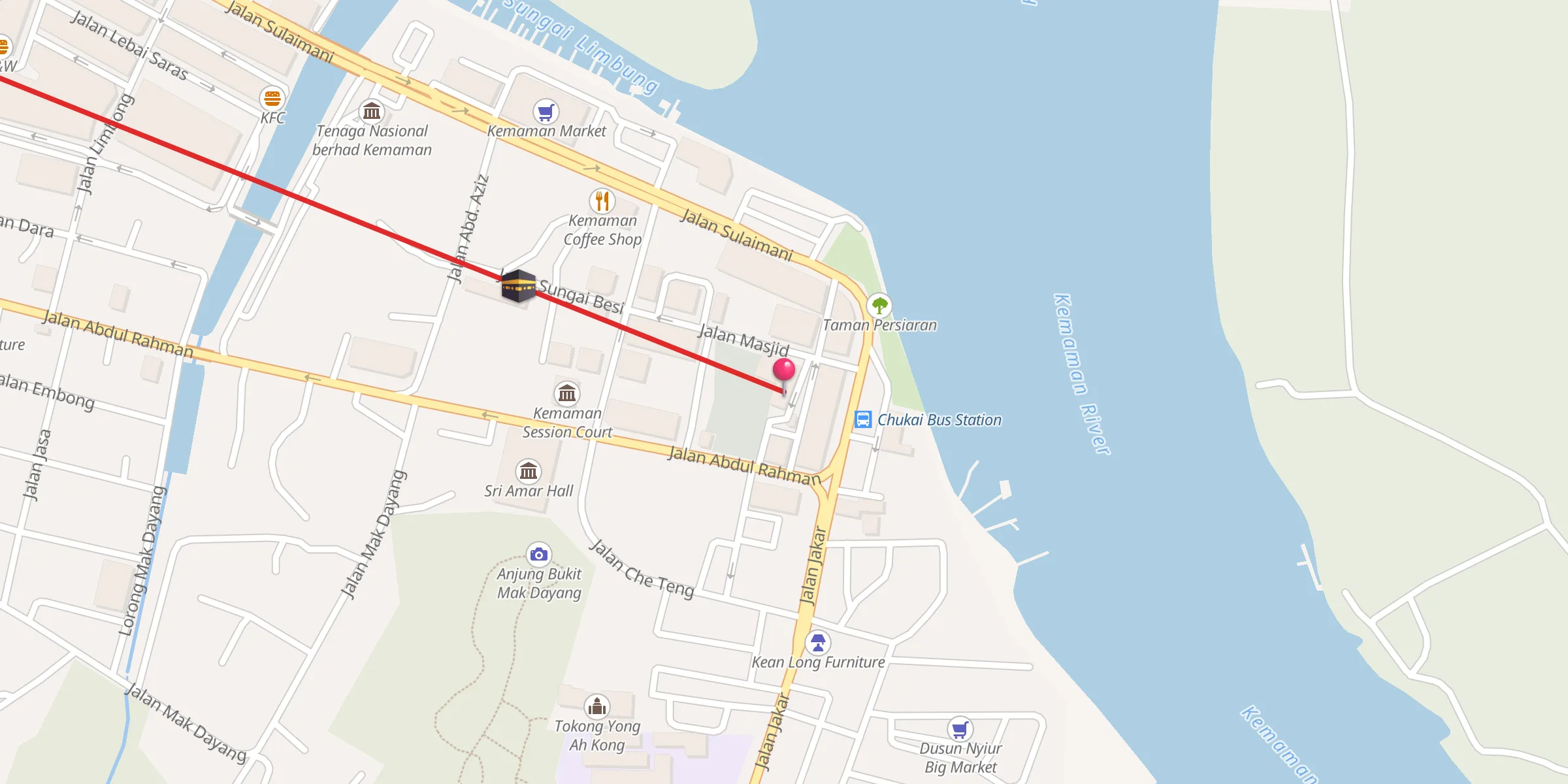Carte de localisation : Masjid Jamek Chukai