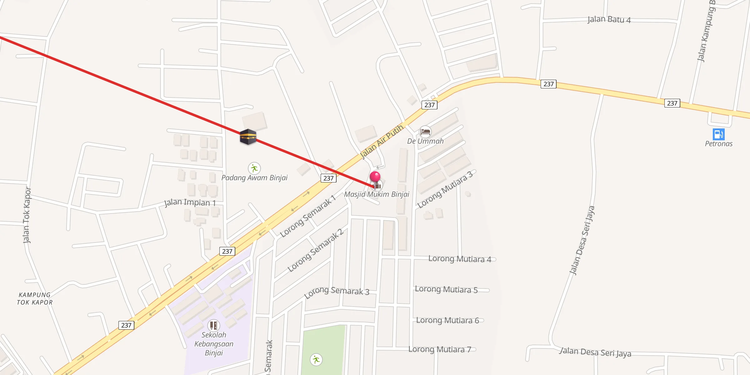 Carte de localisation : Masjid Binjai