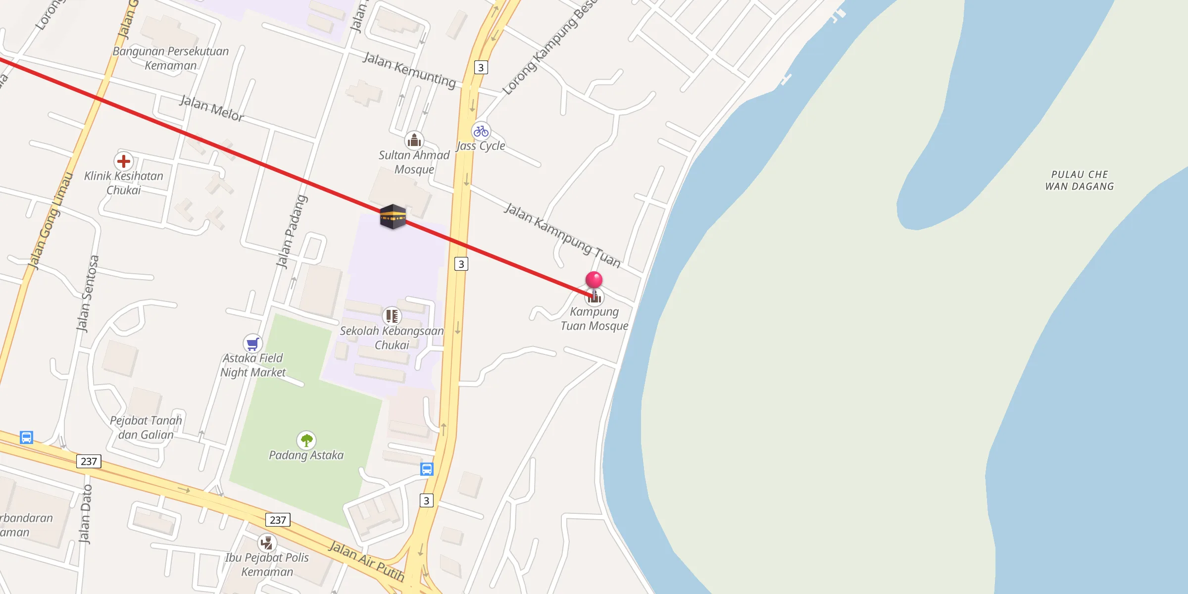 Carte de localisation : Masjid Kampung Tuan