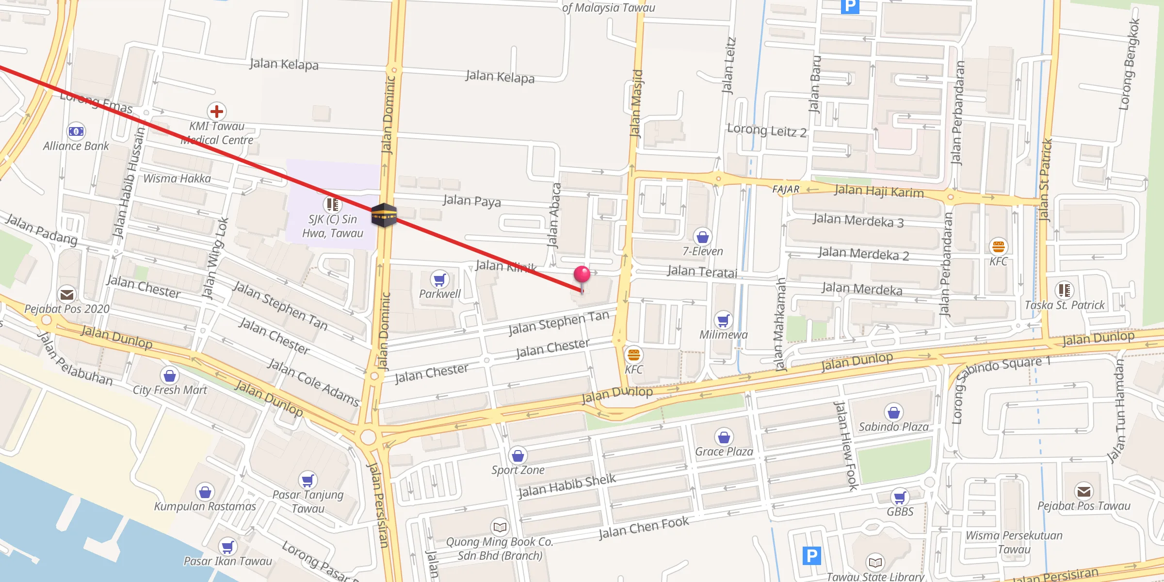 Carte de localisation : Masjid Bandar Tawau