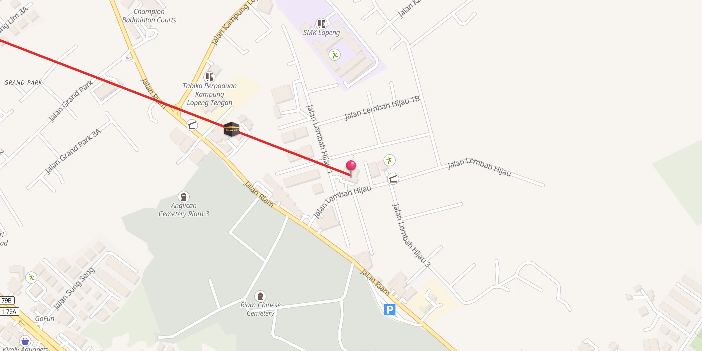 Carte de localisation : Surau Darul Fatah