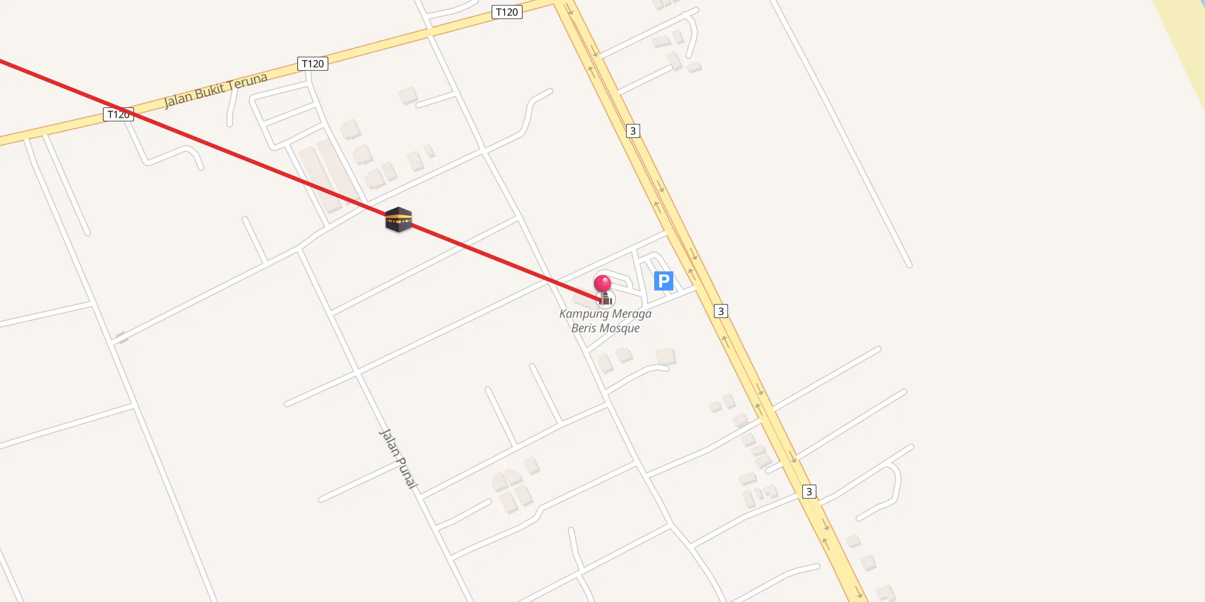 Carte de localisation : Masjid Kampung Meraga Beris