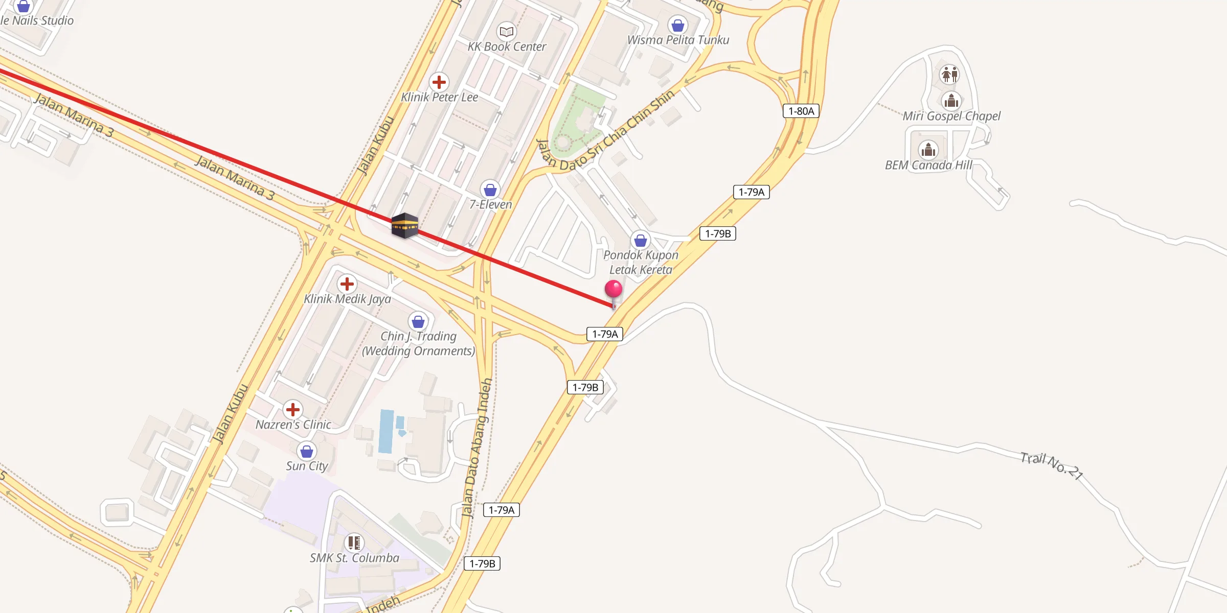 Carte de localisation : Bilik Solat