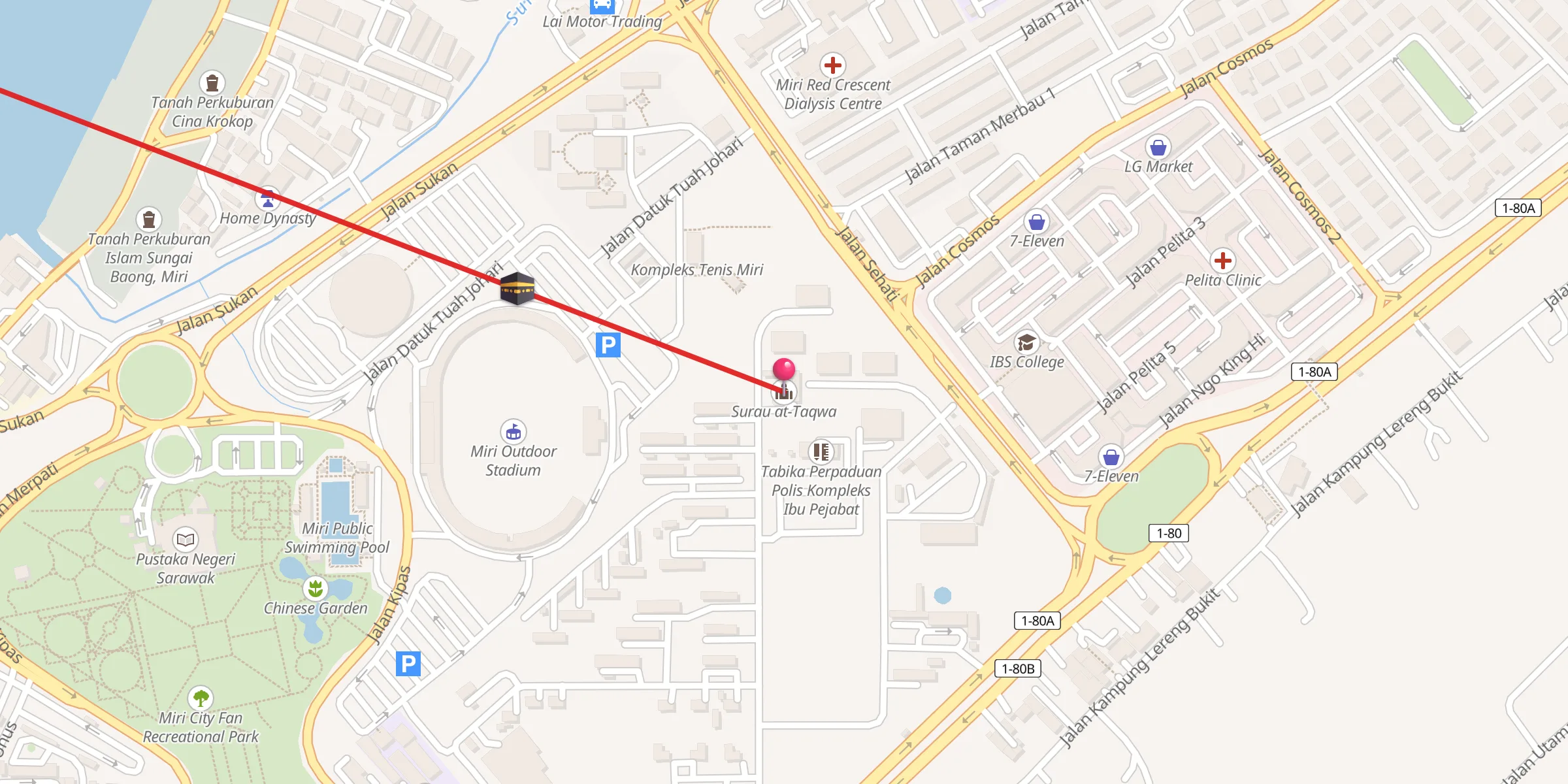 Carte de localisation : Surau at-Taqwa