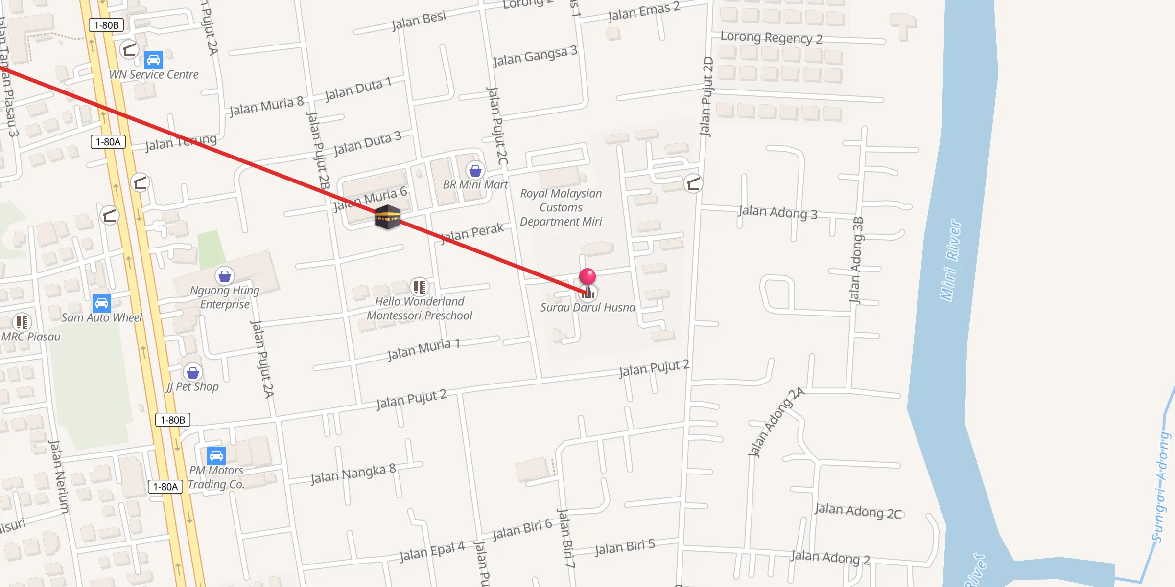 Carte de localisation : Surau Darul Husna