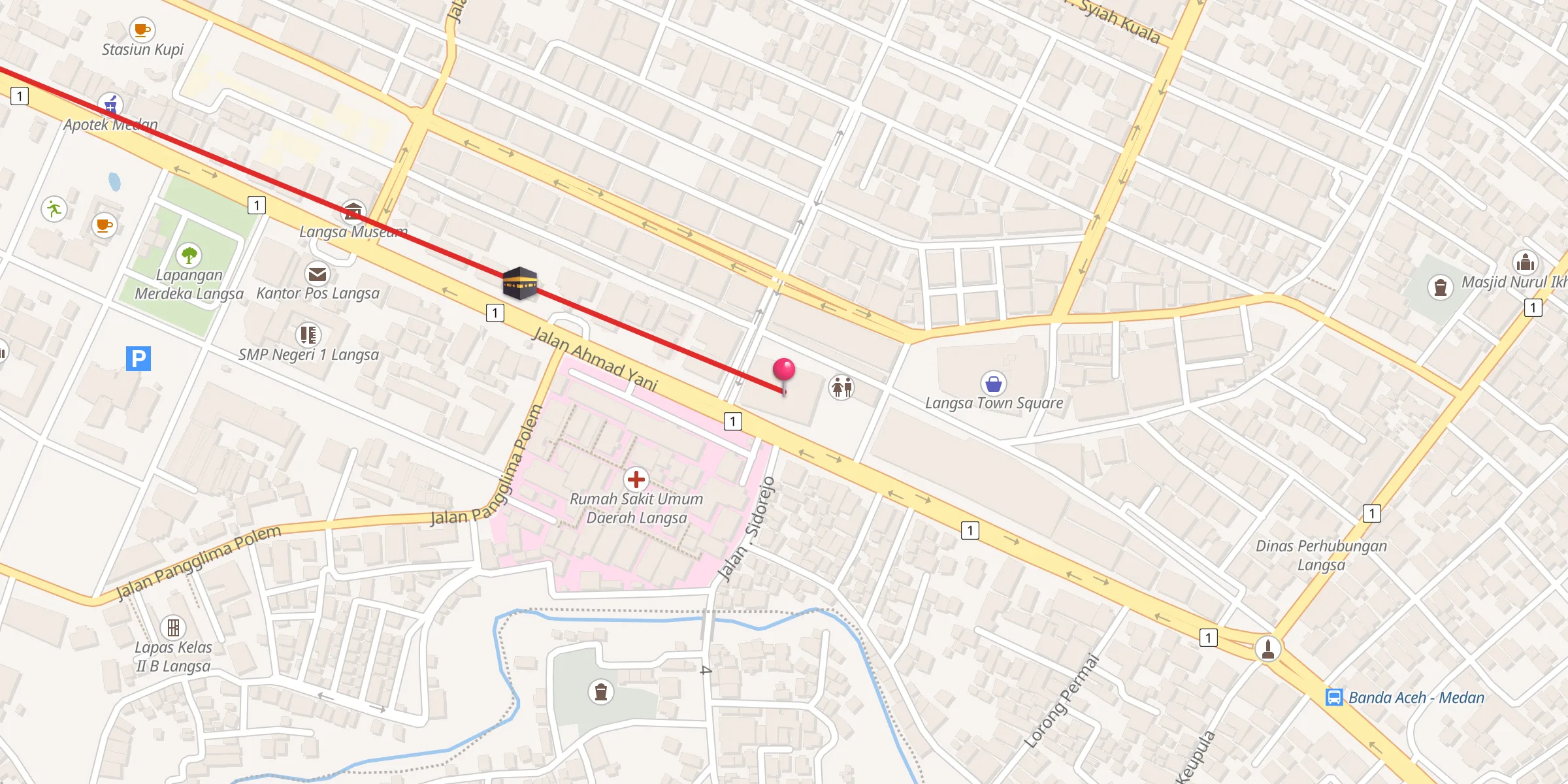Carte de localisation : Masjid Raya Kota Langsa