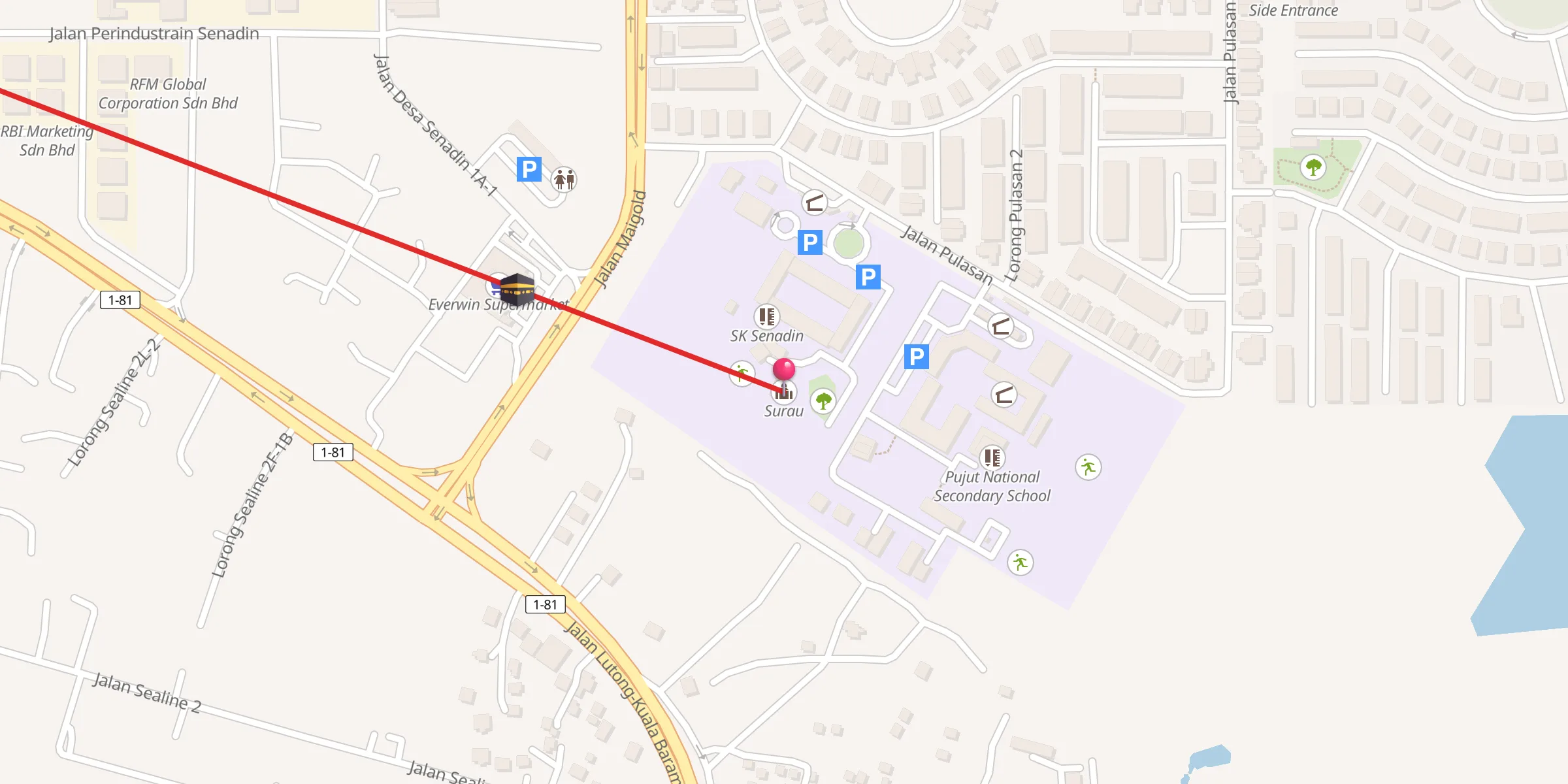 Carte de localisation : Surau