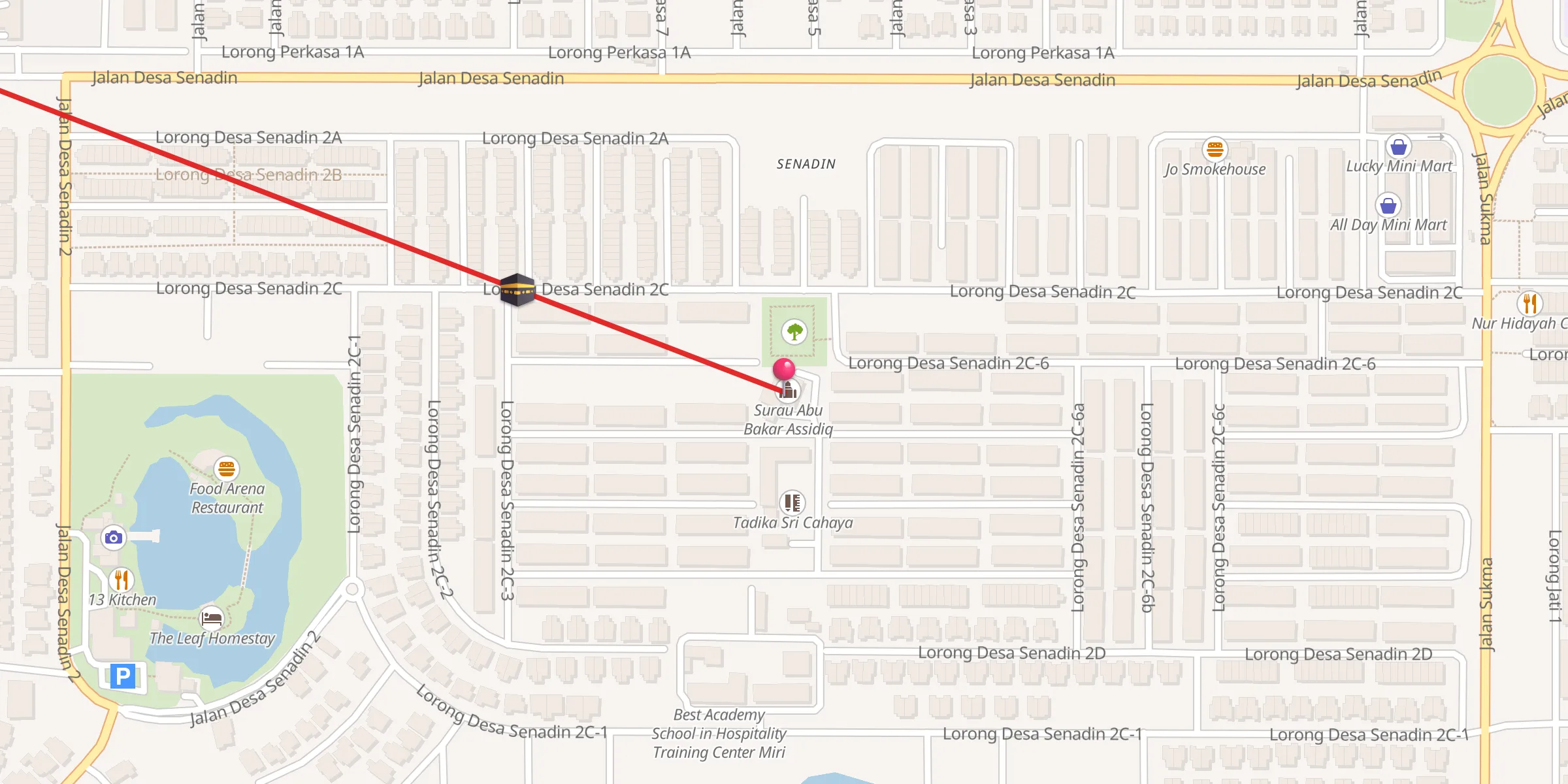 Carte de localisation : Surau Abu Bakar Assidiq